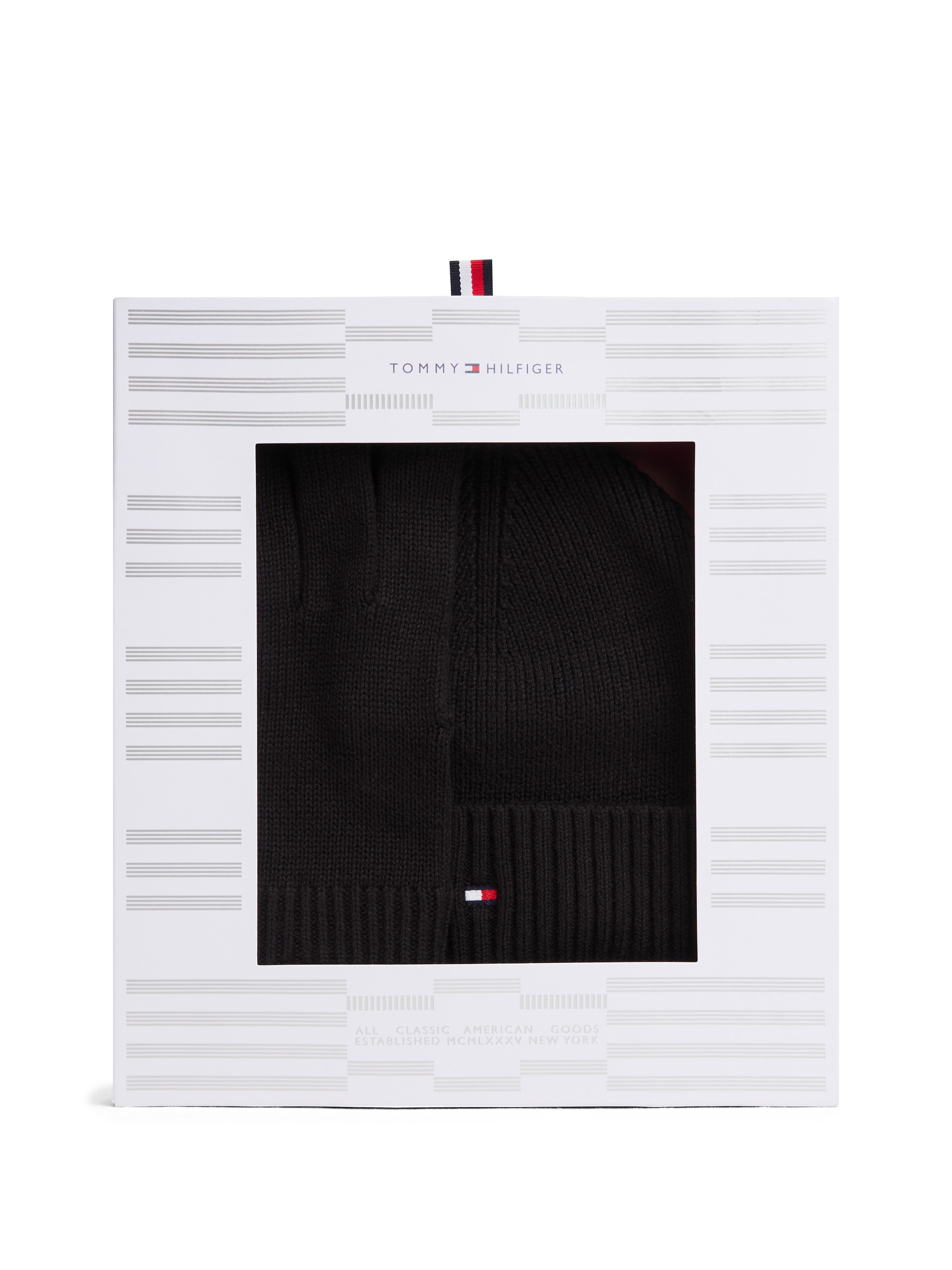 Tommy Hilfiger Beanie »TH FLAG BEANIE & GLOVE« Set aus Handschuhe und Mütze, in Geschenkbox