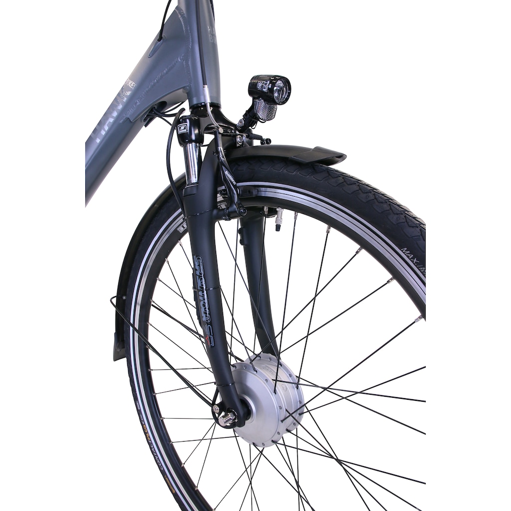 HAWK Bikes E-Bike »HAWK eCity Wave BAFANG«, 7 Gang, Shimano, Nexus 7G, Frontmotor 250 W