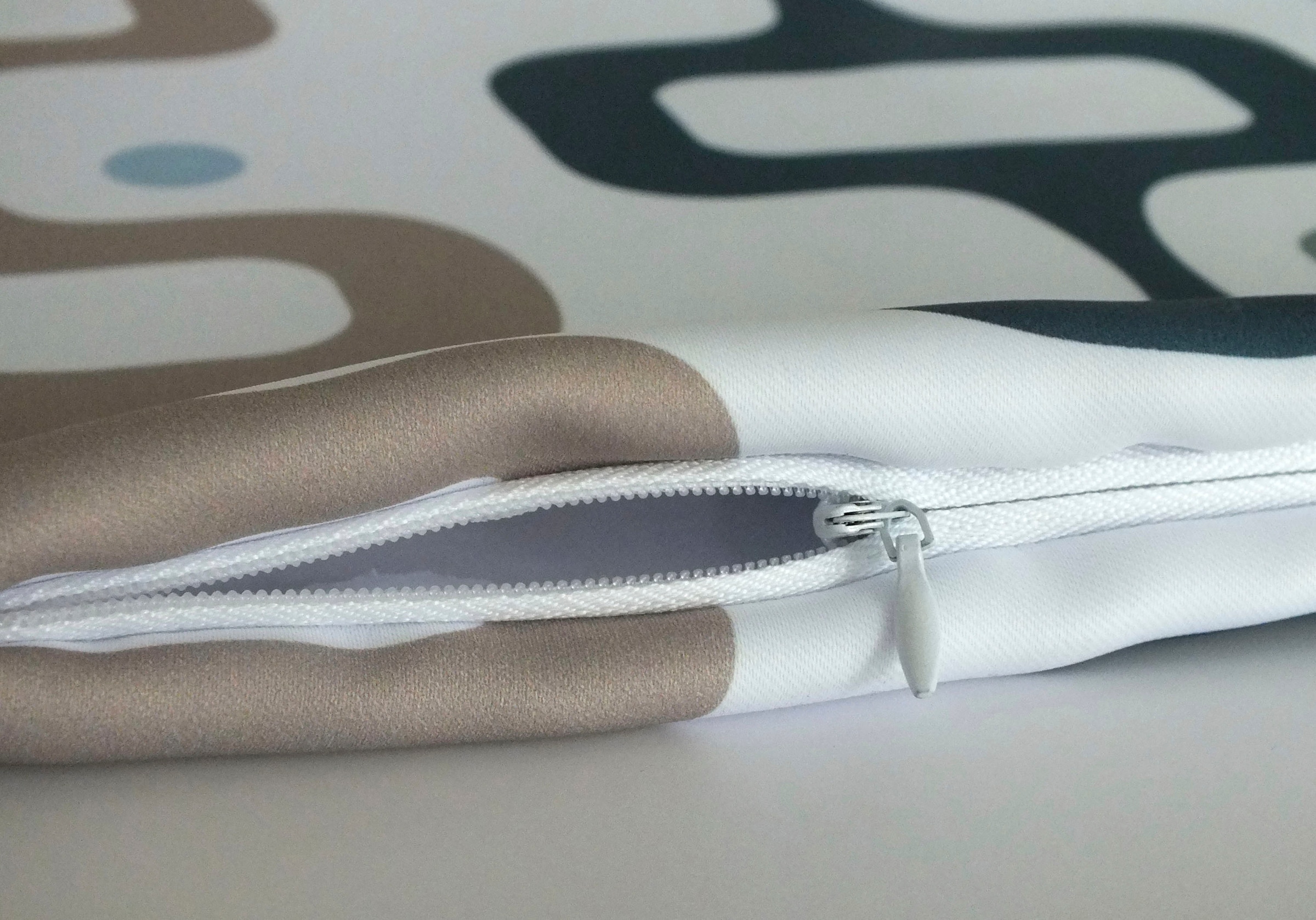 queence Dekokissen »Katja«, Kissenhülle,Formen,Muster,Weiß,Geometrisch,Minimalistisch,Modern