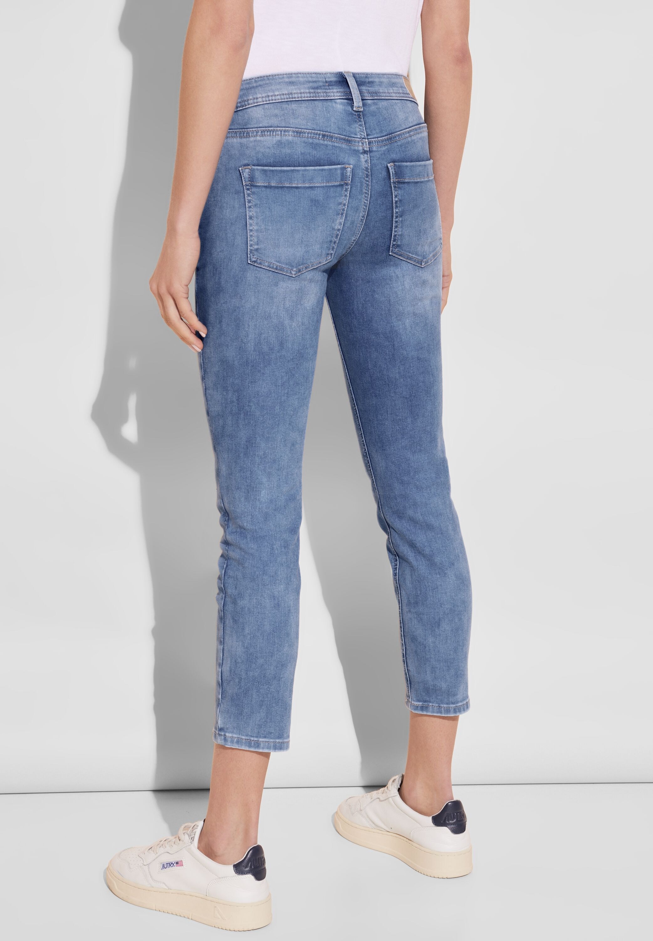 Gerade Jeans, aus Baumwolle mit Stretchanteil