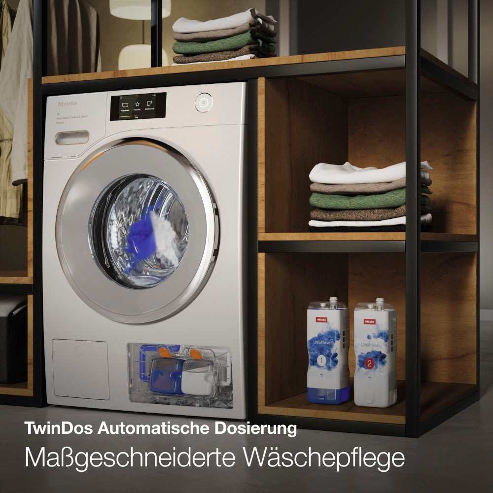 Miele Waschmaschine »WSD663 WCS TDos zur TDos&8kg, WSD663 kg, automatischen 1400 ModernLife, Waschmitteldosierung TwinDos 8 WCS 8kg«, BAUR & | U/min