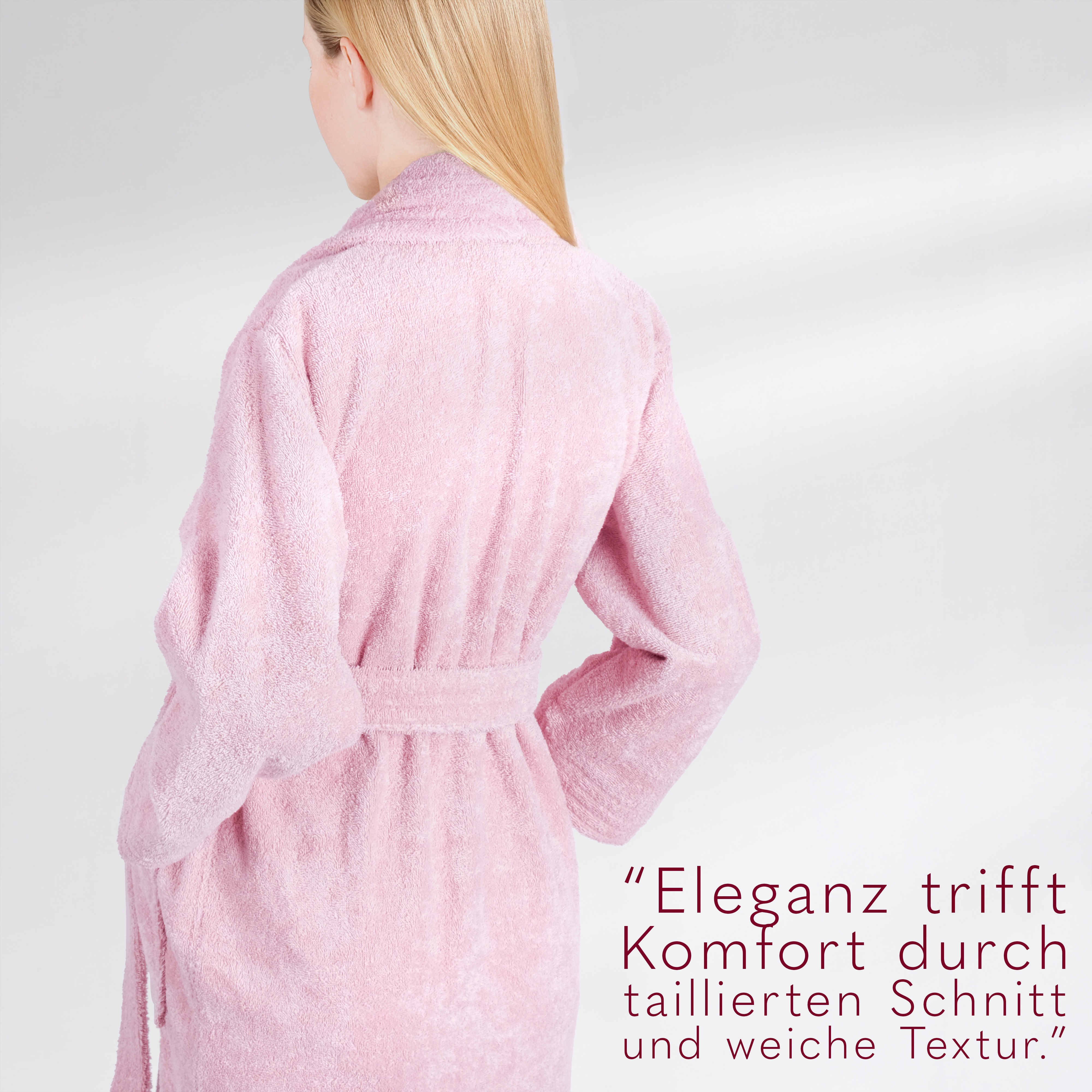 Thumbnail - HAMMETEX Damenbademantel "Ren, 100% Baumwolle" 380 g/m² Frottee Bademantel mit Taschen – Saugfähig & Weich