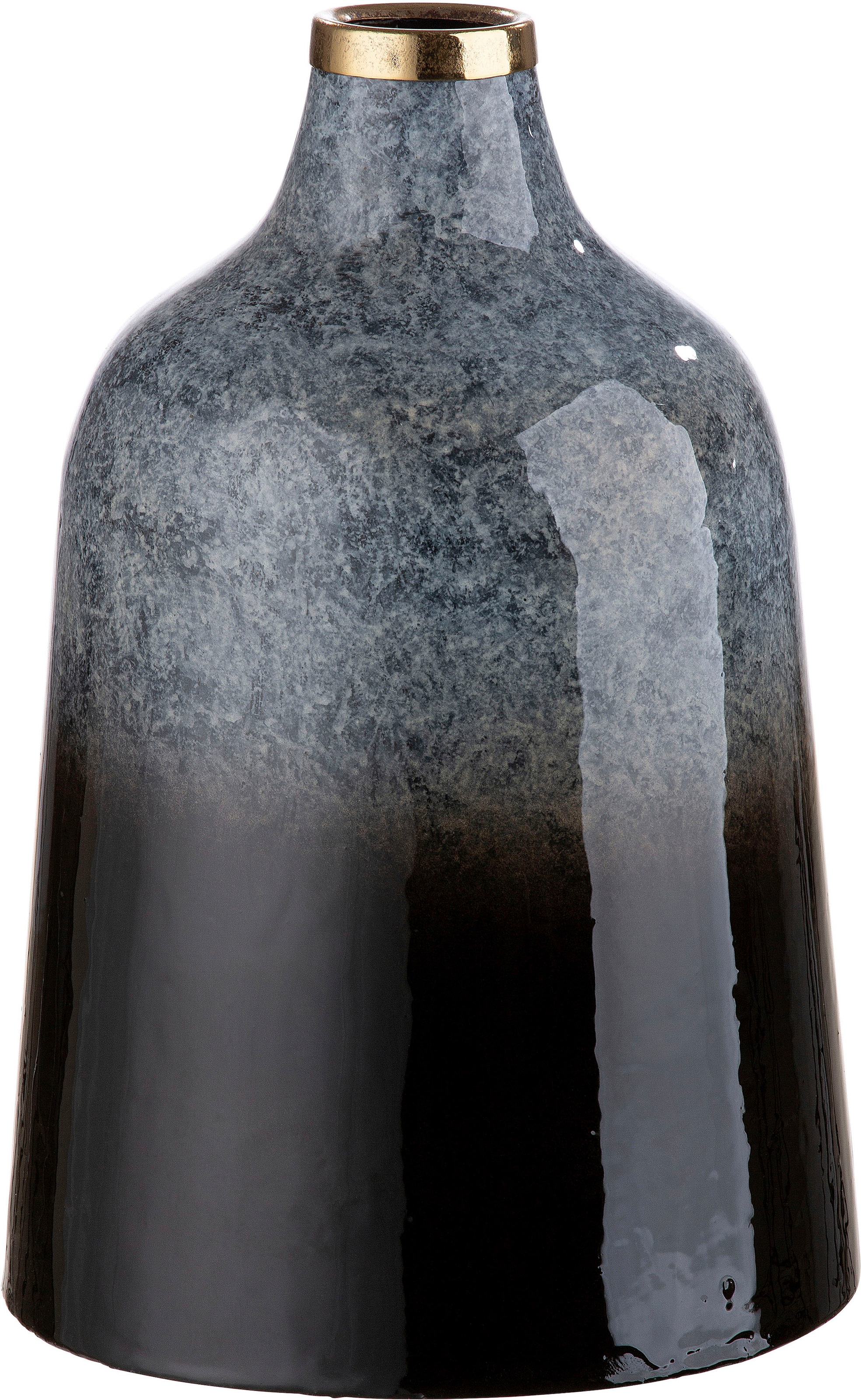 GILDE Dekovase "Laver, Höhe 25 cm" dekorative Vase aus Metall, Dekoobjekt