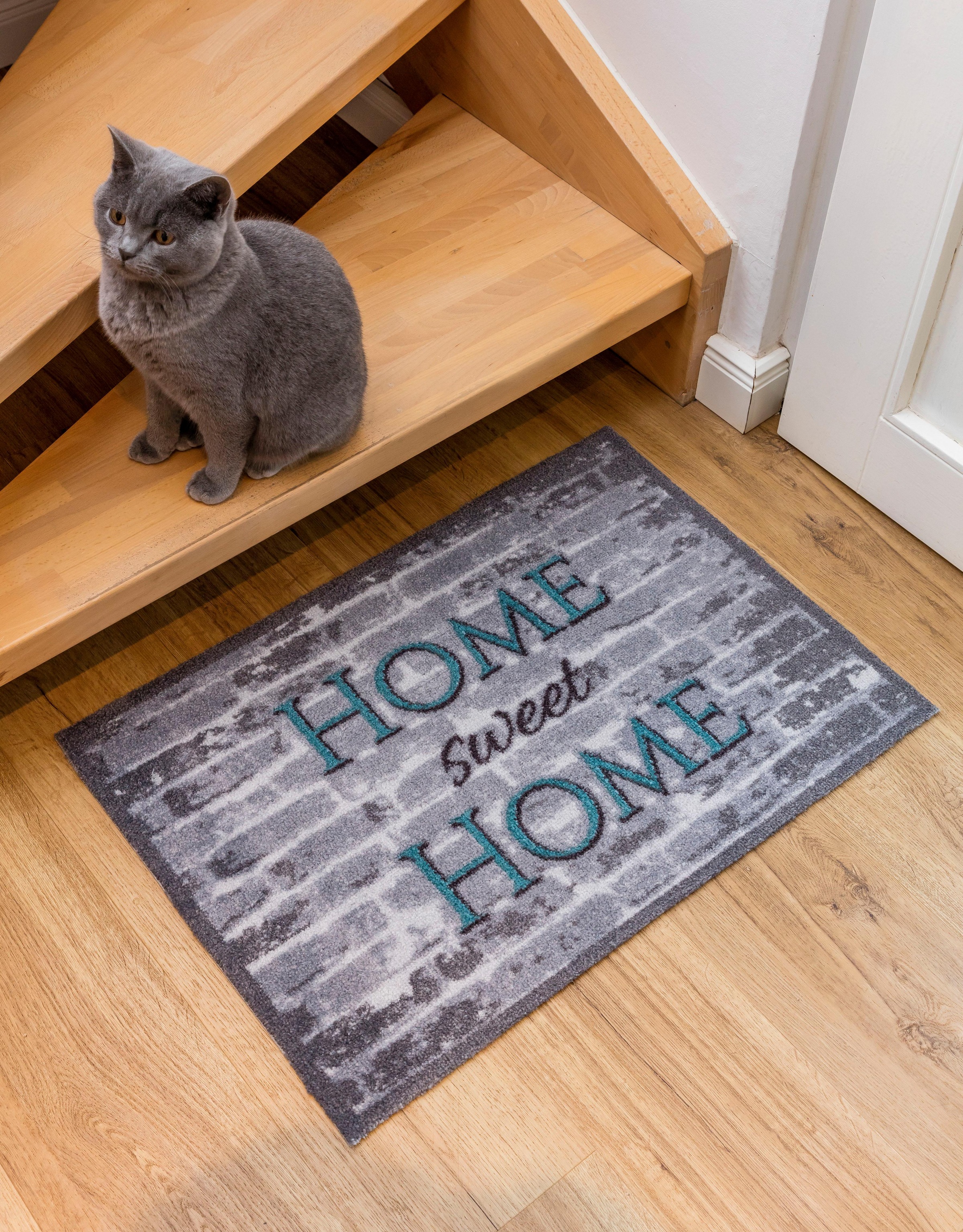 ASTRA Fußmatte »Miabella 1669, home sweet home«, rechteckig, 7 mm Höhe, Schmutzfangmatte, mit Spruch, In -und Outdoor geeignet