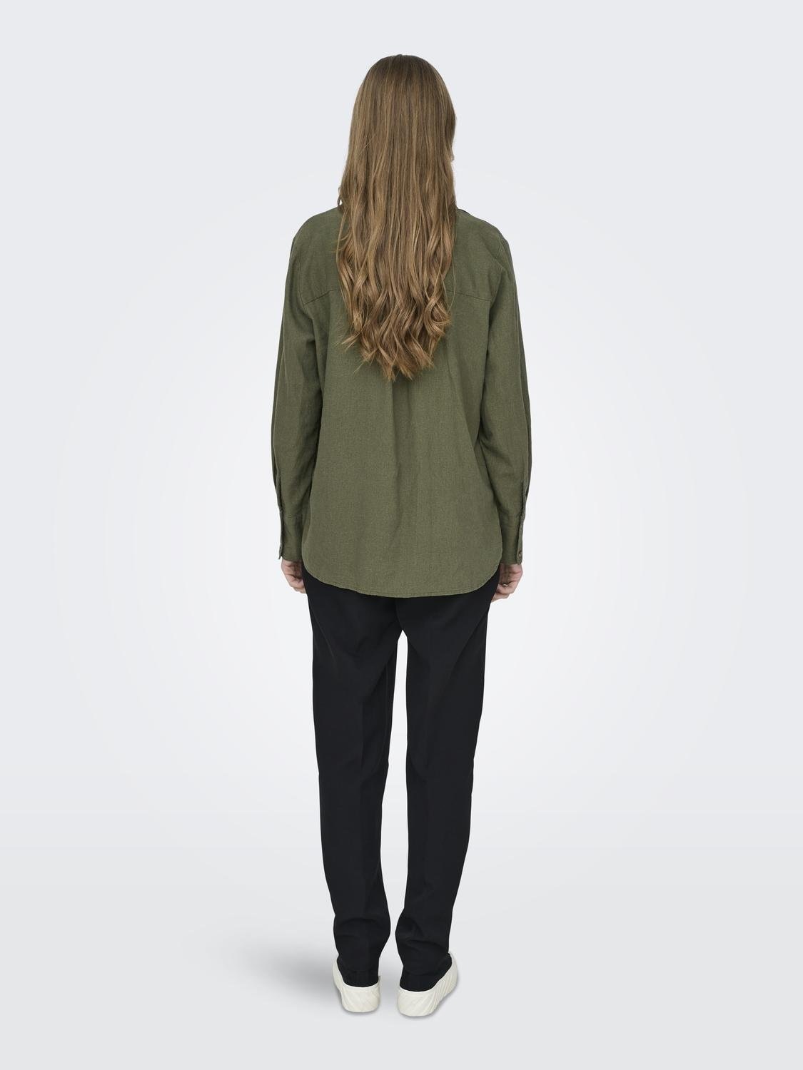 JDY Hemdbluse »JDYSAY L/S LINEN LOOSE SHIRT WVN NOOS«