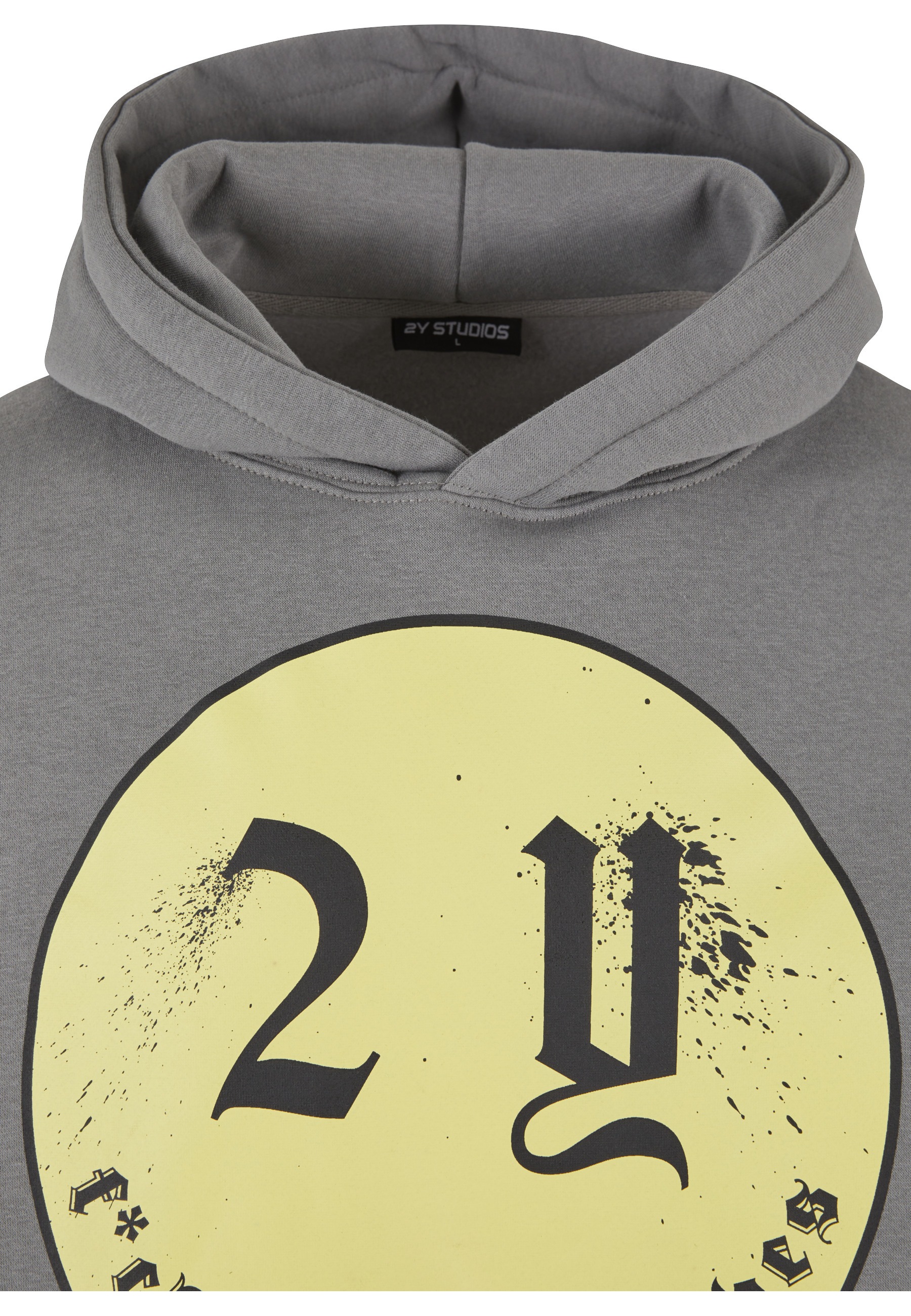 2Y Studios Smiley Hoodie Grey Size XS 2