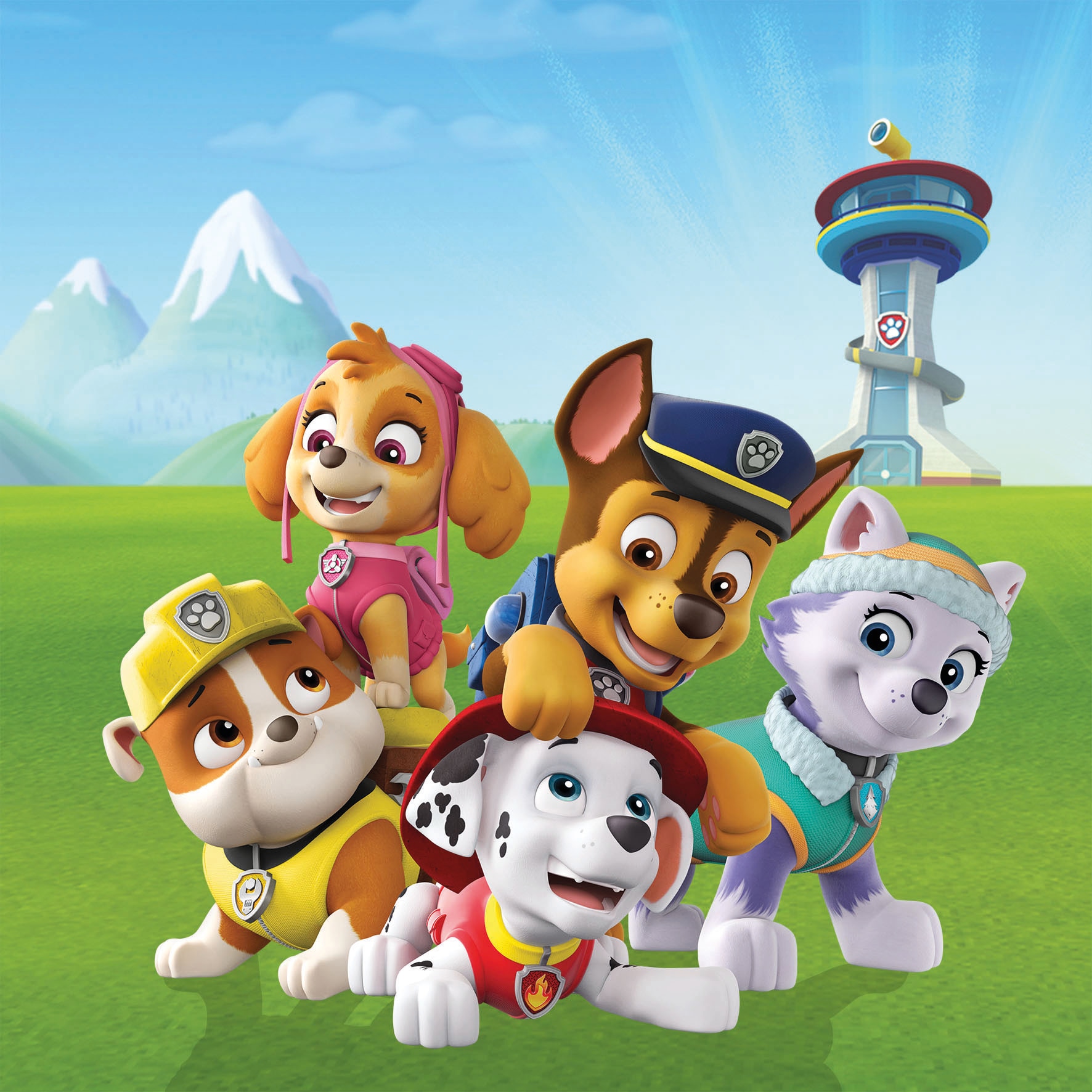 Bönninghoff Leinwandbild "Wandbild PAW PATROL 35x35 cm – Leinwandbild Keilrahmen Deko modern" Filmfiguren 1 Stk. tlg. auf Keilrahmen gespannt