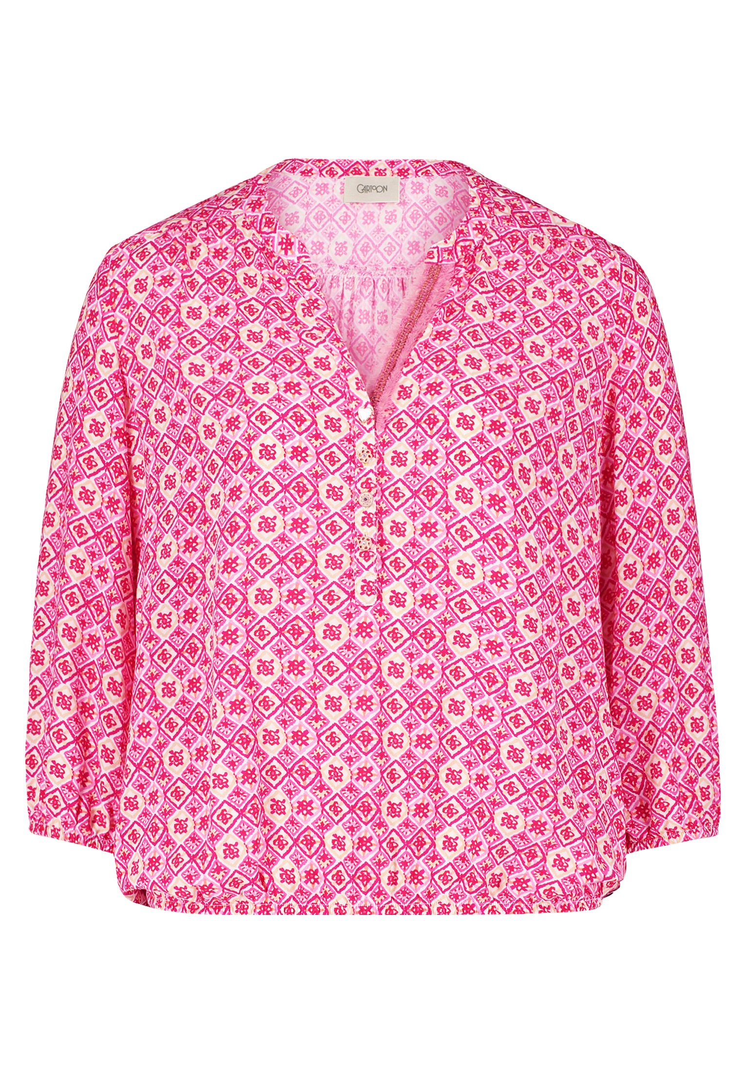 Cartoon Schlupfbluse "Cartoon Damen Casual-Bluse mit Muster" günstig online kaufen