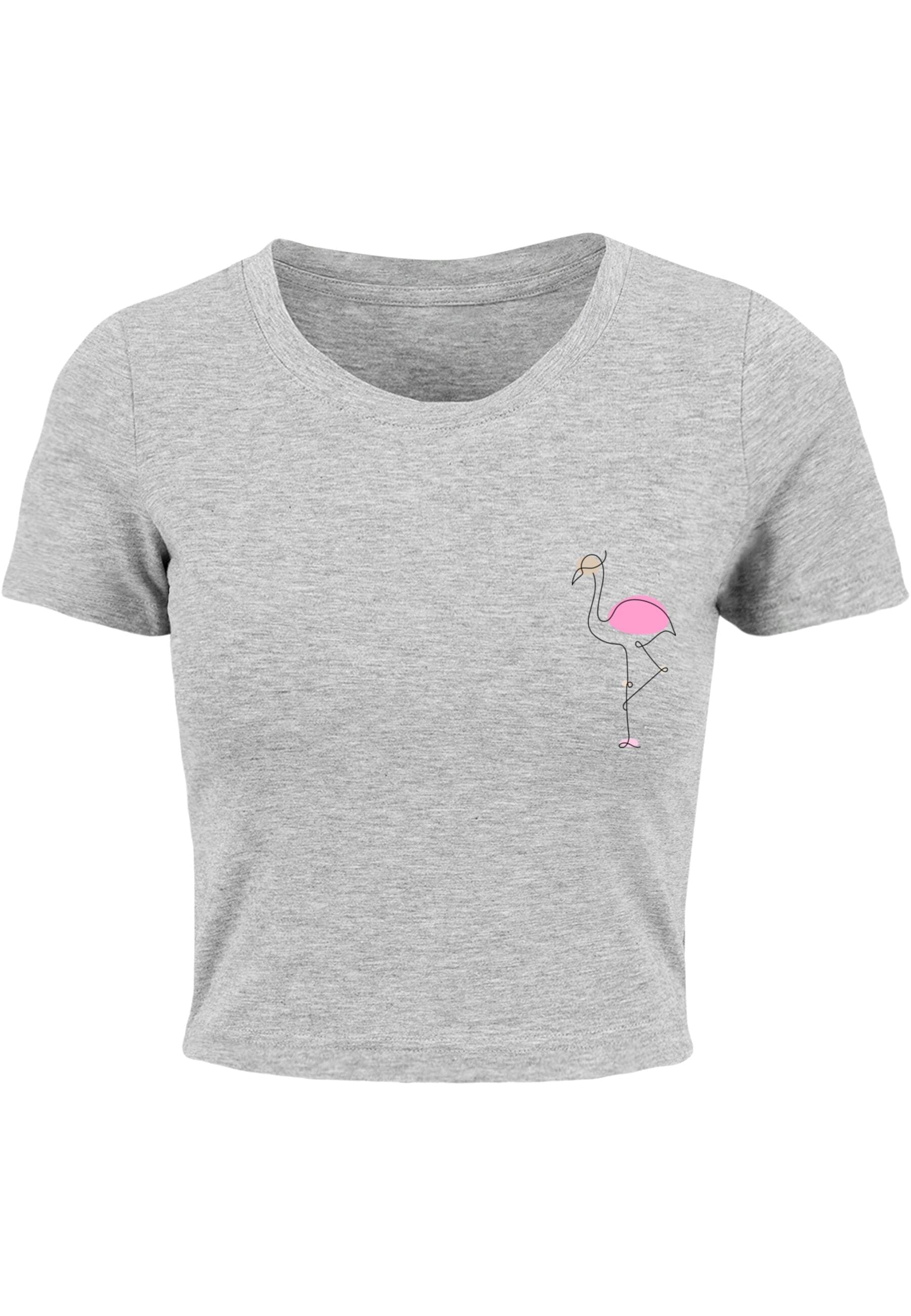 Merchcode T-Shirt »Merchcode Damen Ladies Flamingo Cropped Tee«, (1 tlg.)