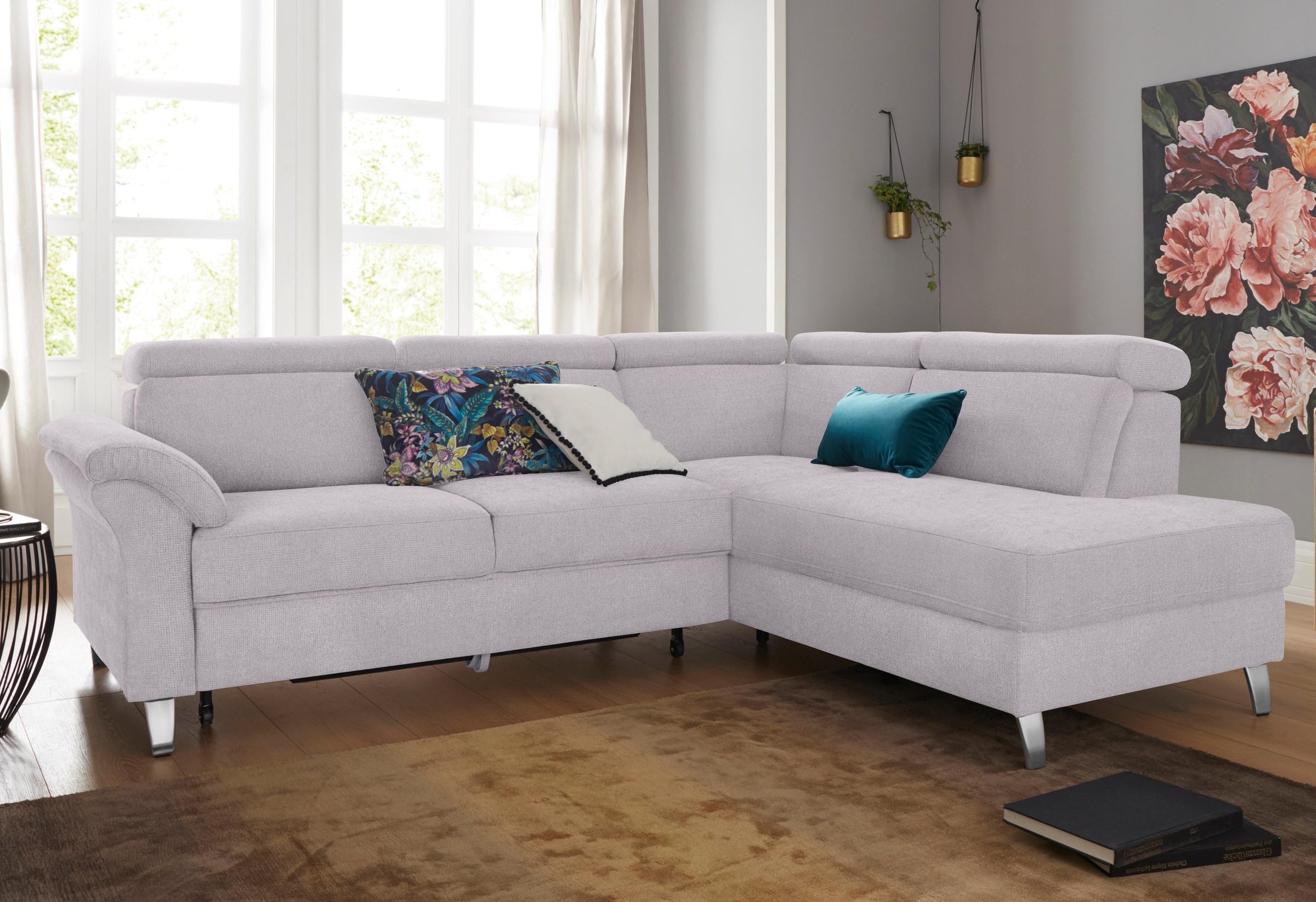 sit&more Ecksofa, inklusive Kopfteilverstellung, wahlweise mit Bettfunktion und Bettkasten