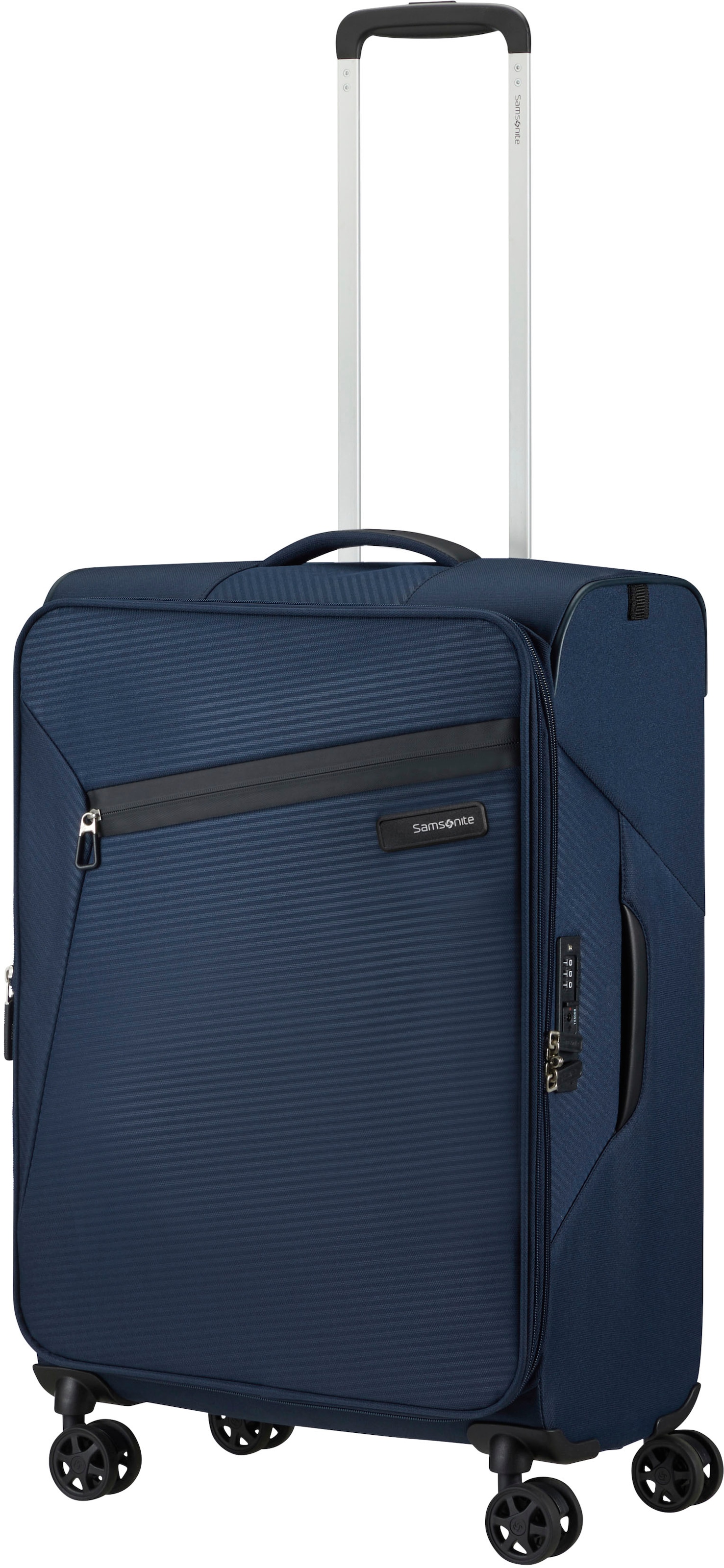 Samsonite Weichgepäck-Trolley »Litebeam, midnight blue, 66 cm«, 4 Rollen, Reisekoffer Aufgabegepäck Reisegepäck mit Volumenerweiterung