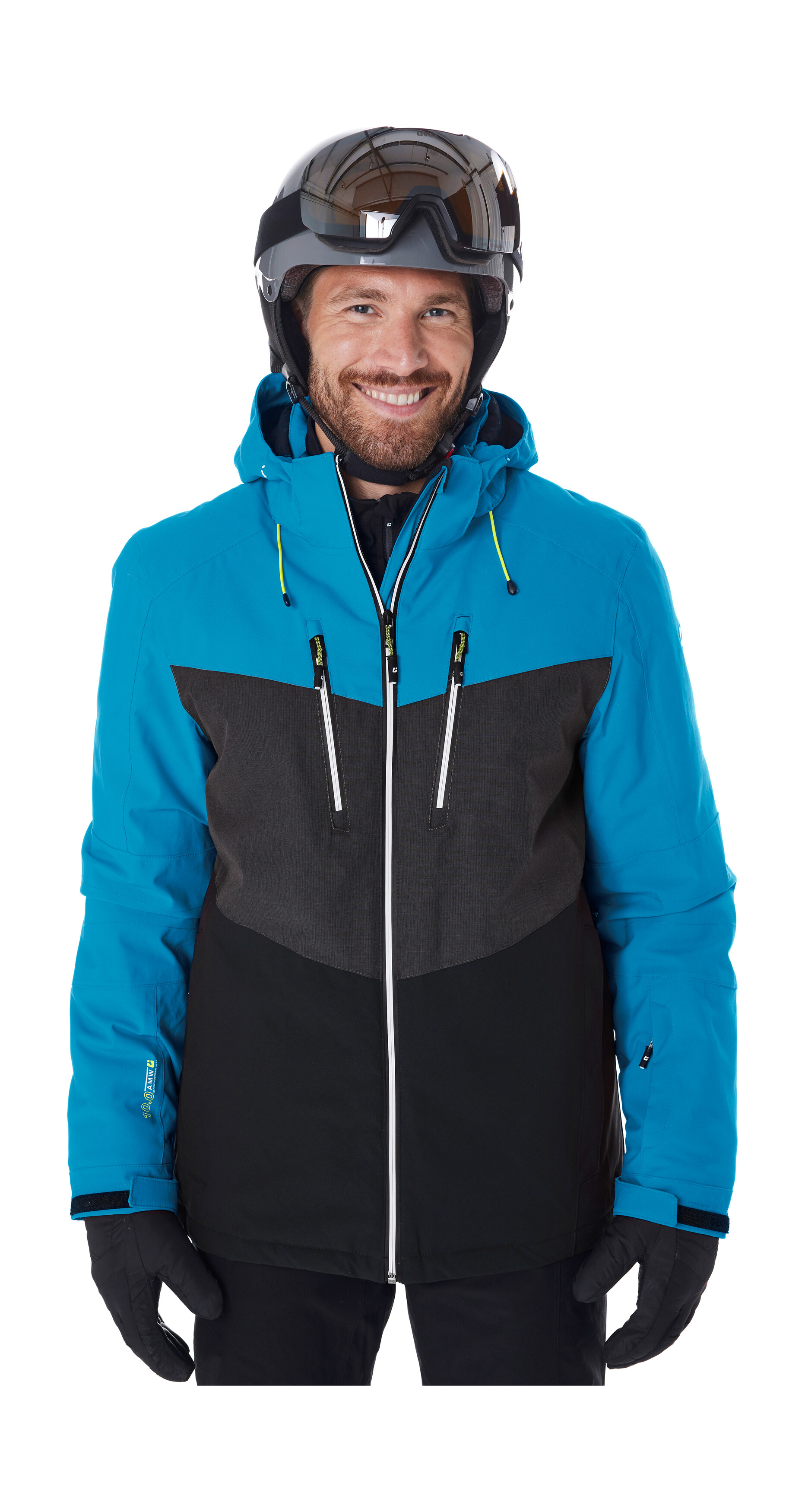 Killtec Skijacke "KSW 45 MN SKI JCKT" Trendige, wasserdichte Skijacke mit abnehmbarer Kapuze und Schneefang