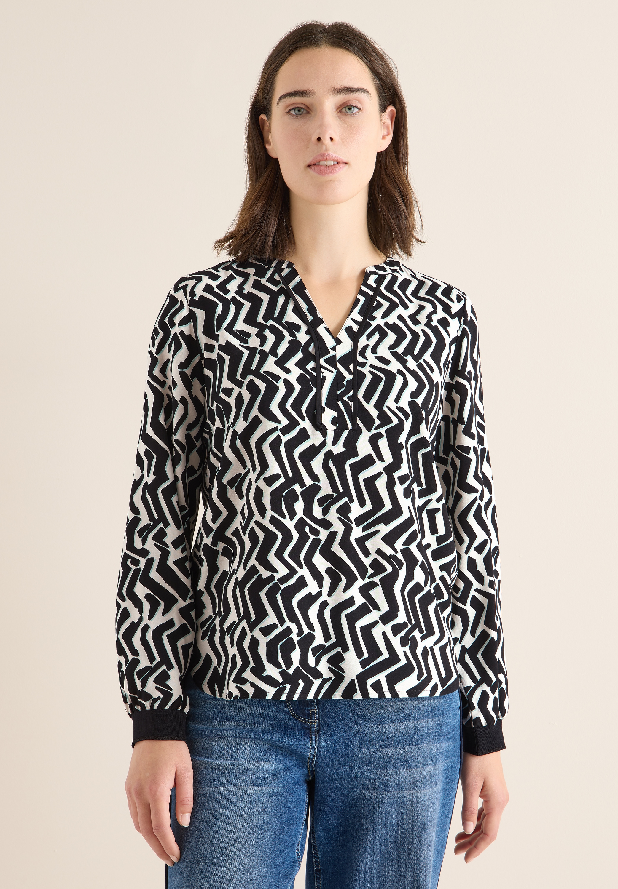 Cecil Langarmbluse aus softer Viskose günstig online kaufen