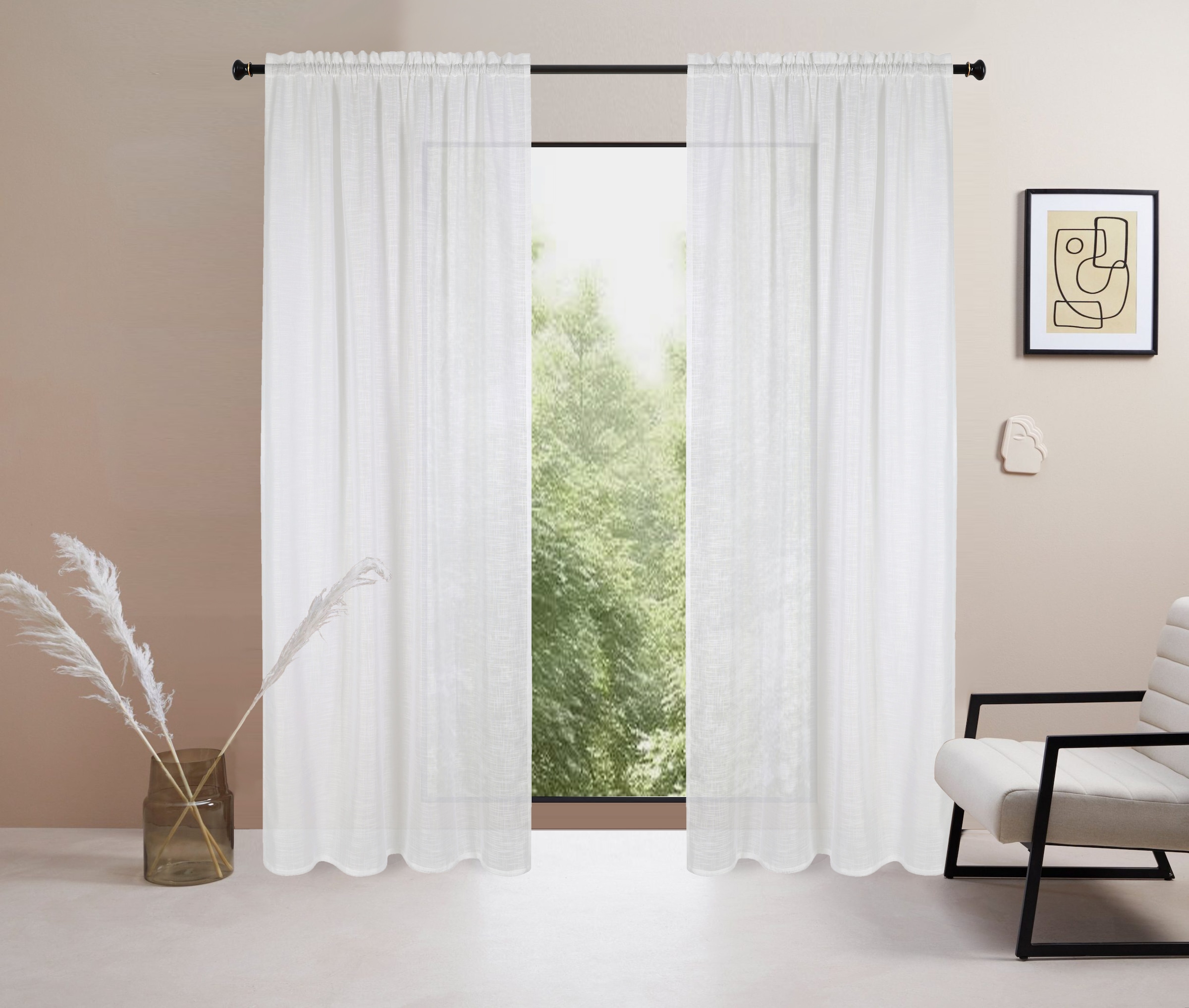 LeGer Home by Lena Gercke Gardine "Marusha" Stangendurchzug 1 Stk. tlg. 1 S günstig online kaufen