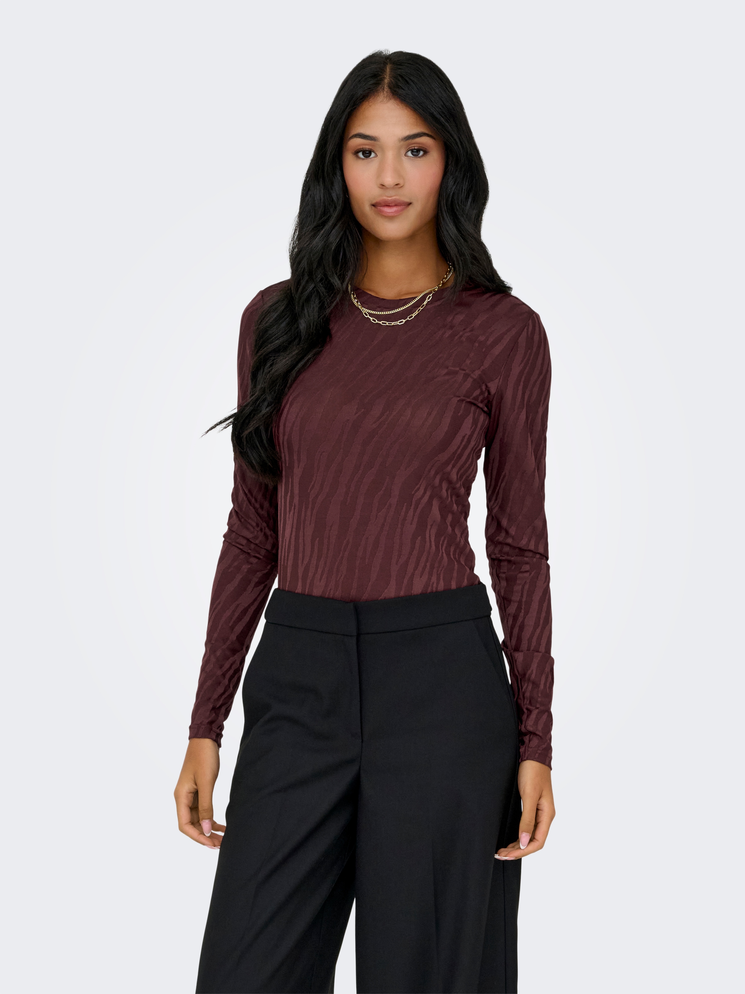 ONLY Langarmshirt "ONLZELE L/S ROUNDNECK TOP JRS" günstig online kaufen