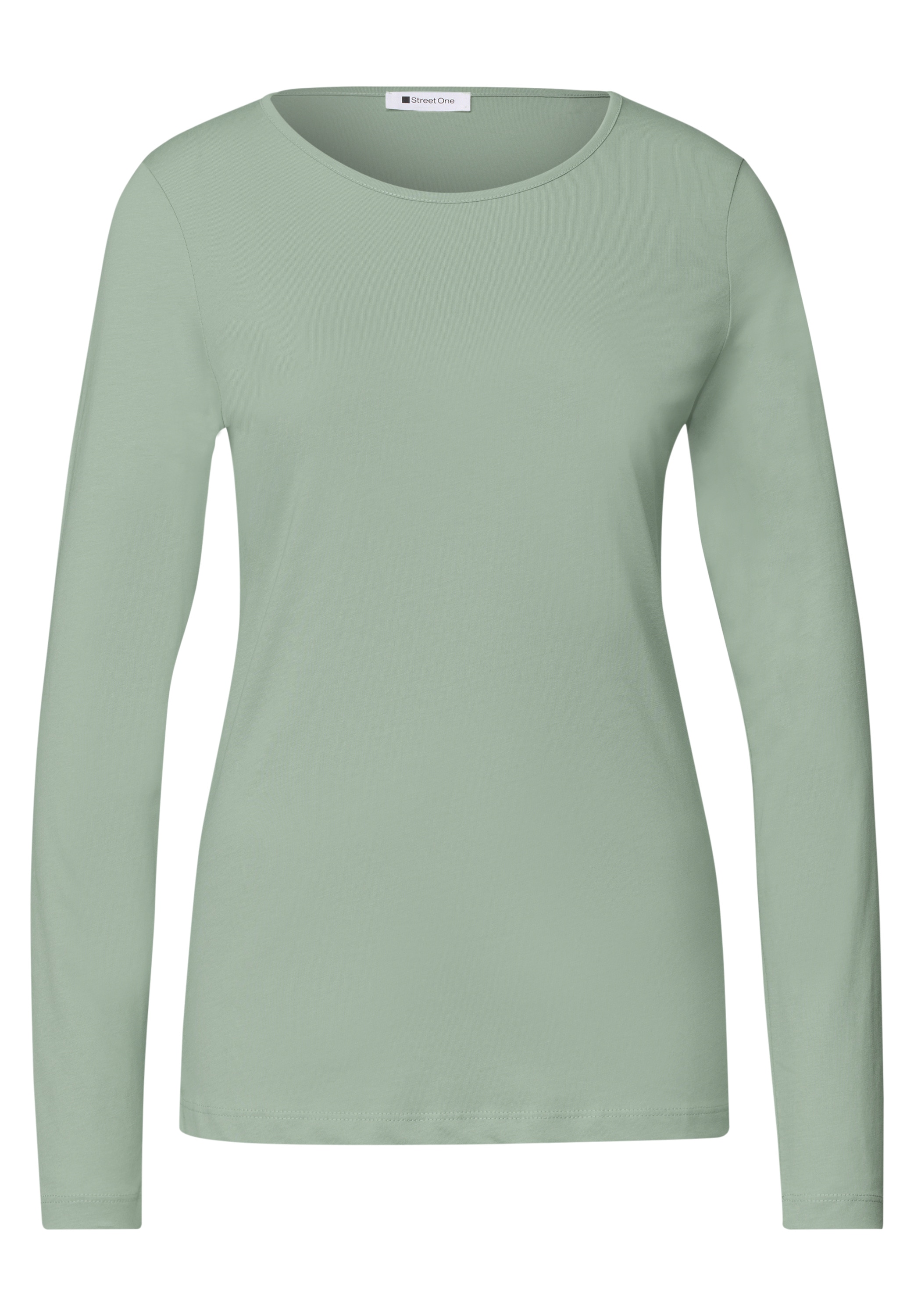 STREET ONE Langarmshirt in Unifarbe