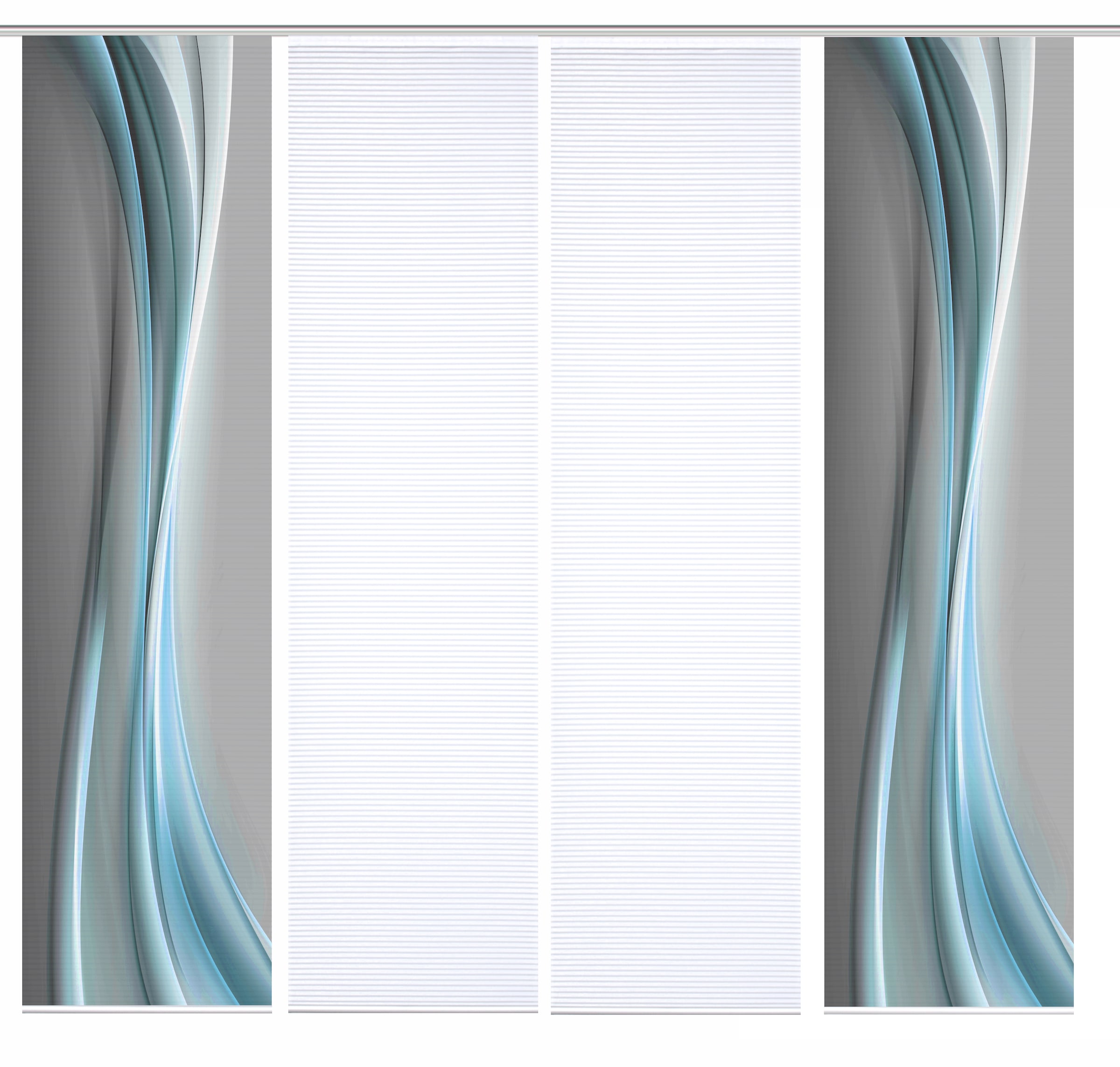 HOME in green Schiebegardine »ELANIA« Paneelwagen 4 Stk. tlg. SET DIGITALDRUCK,BAMBUSOPTIK RECYCELT