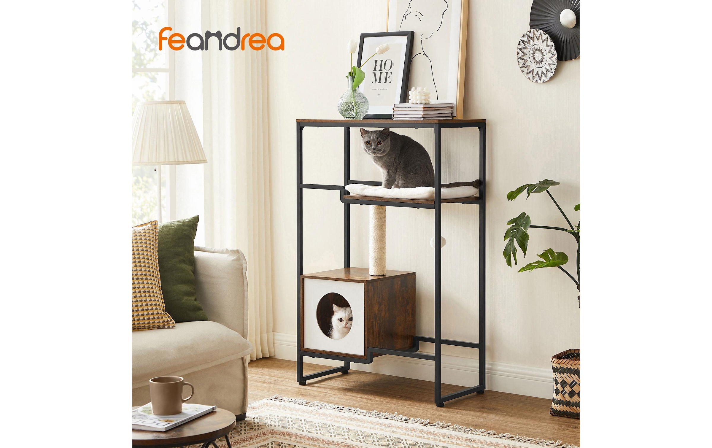 FEANDREA Kratzbaum »114 cm, Vintagebraun« 114 cm hoch