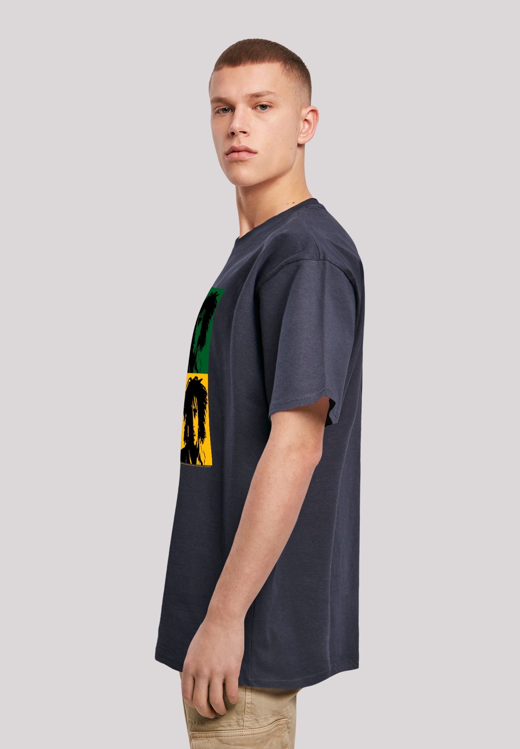 F4NT4STIC T-Shirt »Bob Marley Colour Blocks«, Premium Qualität