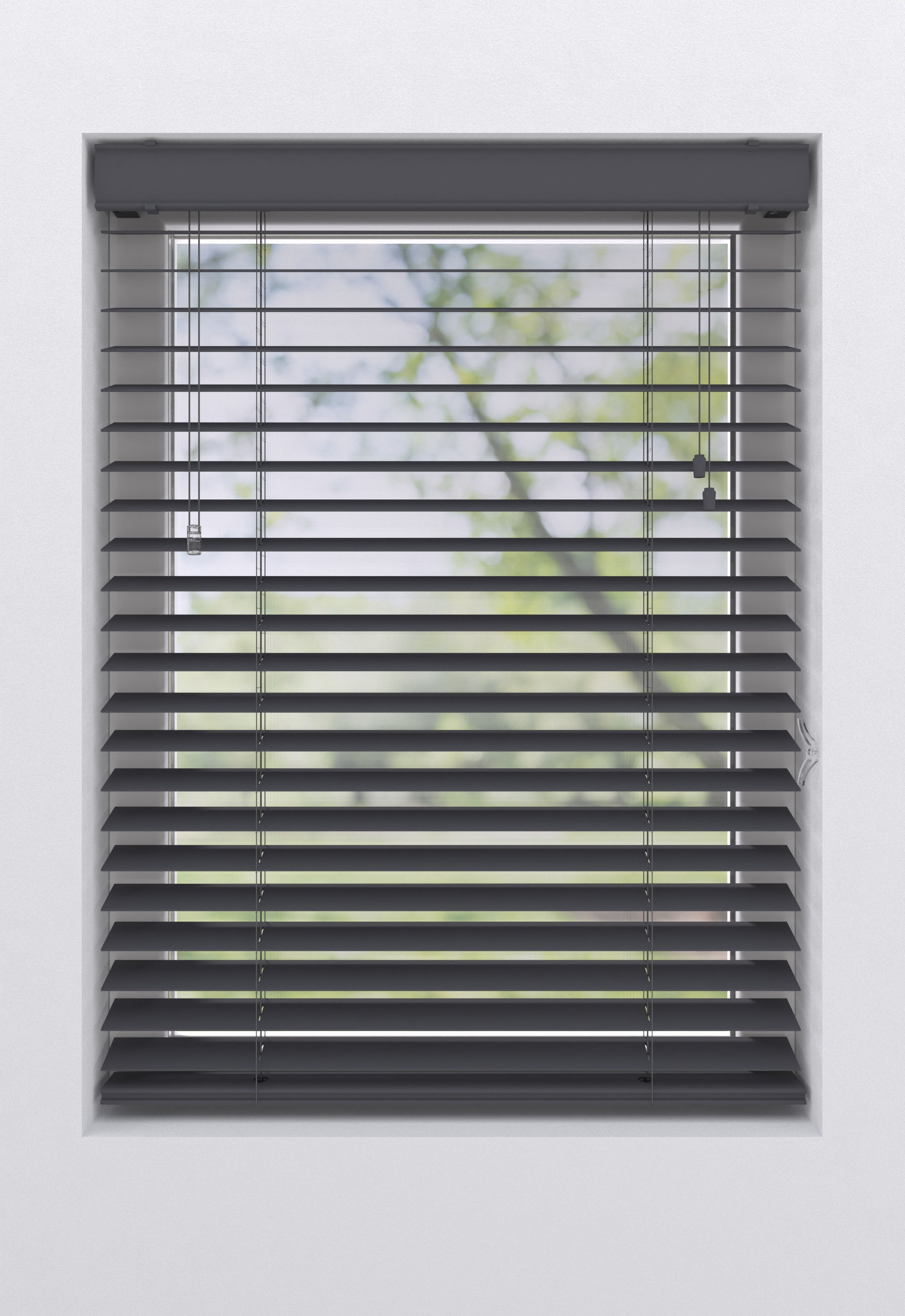 my home Jalousie "Ariane" mit Bohren freihängend 50mm PVC Lamellen in Holzo günstig online kaufen