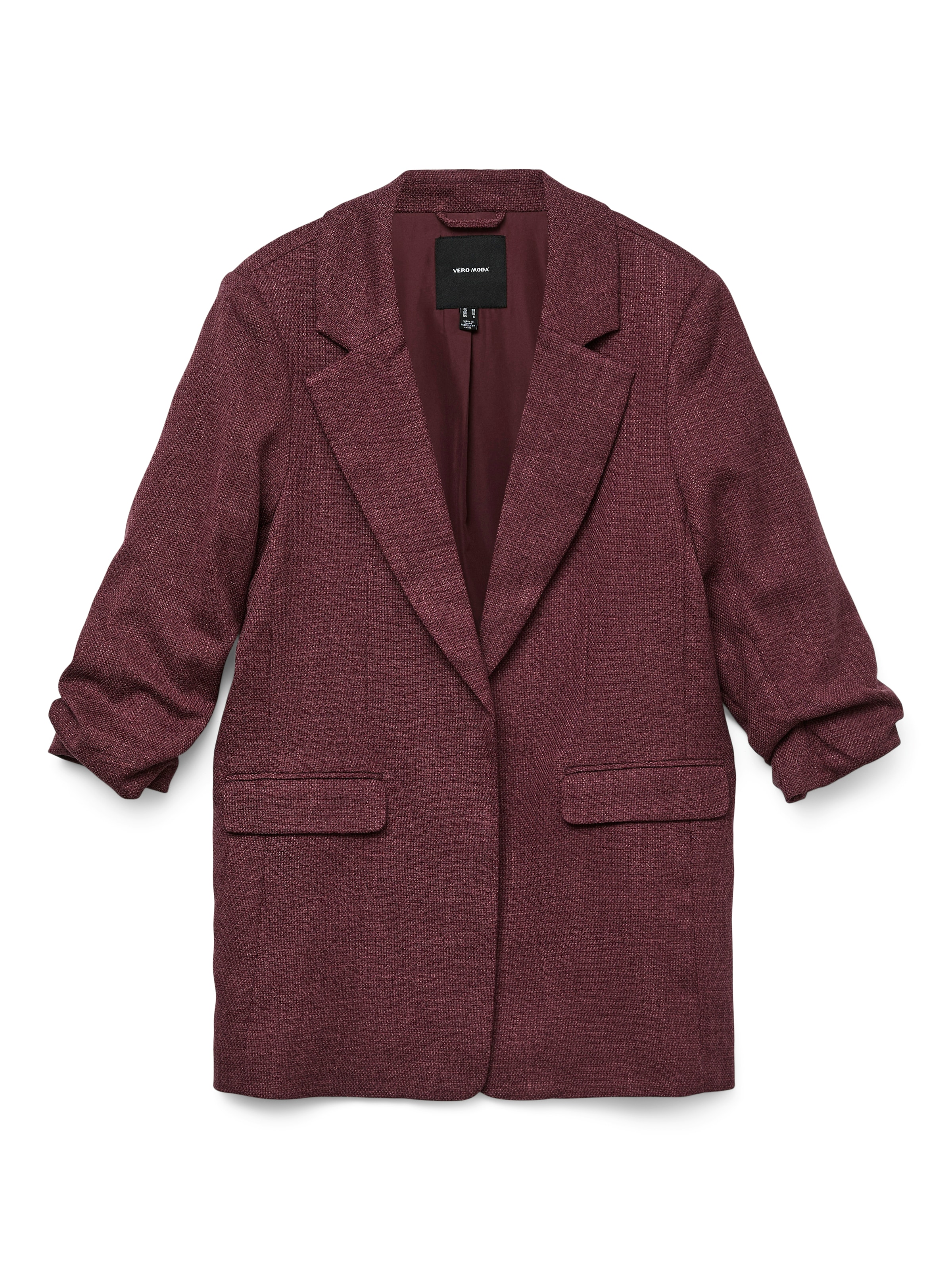 Vero Moda Longblazer »VMFRIDA LS REGULAR BLAZER NOOS«, ohne Verschluss und mit gerafften 3/4 Arm