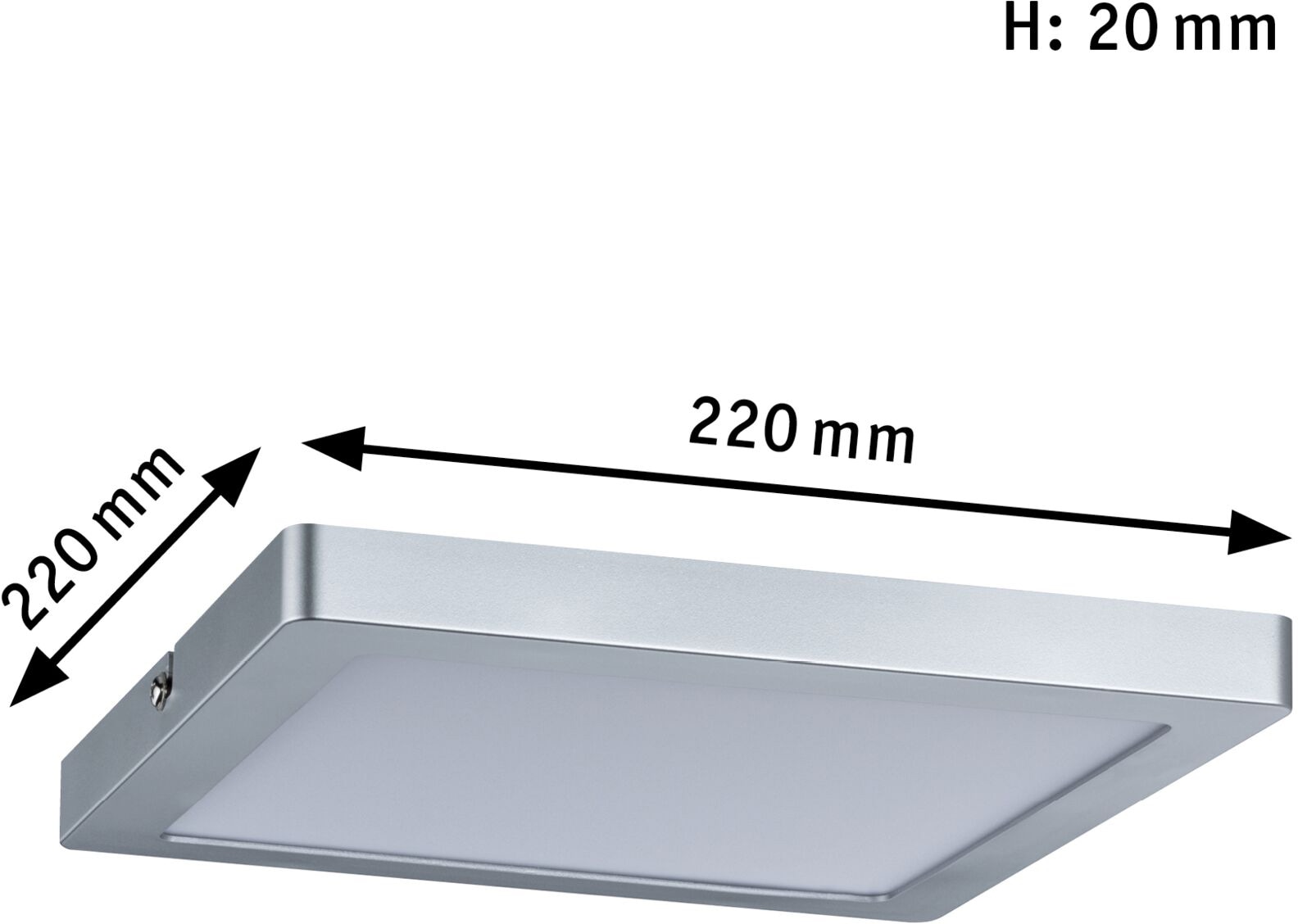 Paulmann LED Panel »Atria eckig 220x220mm 14W 2.700K«, 1 flammig, Atria eckig 220x220mm 14W 2.700K