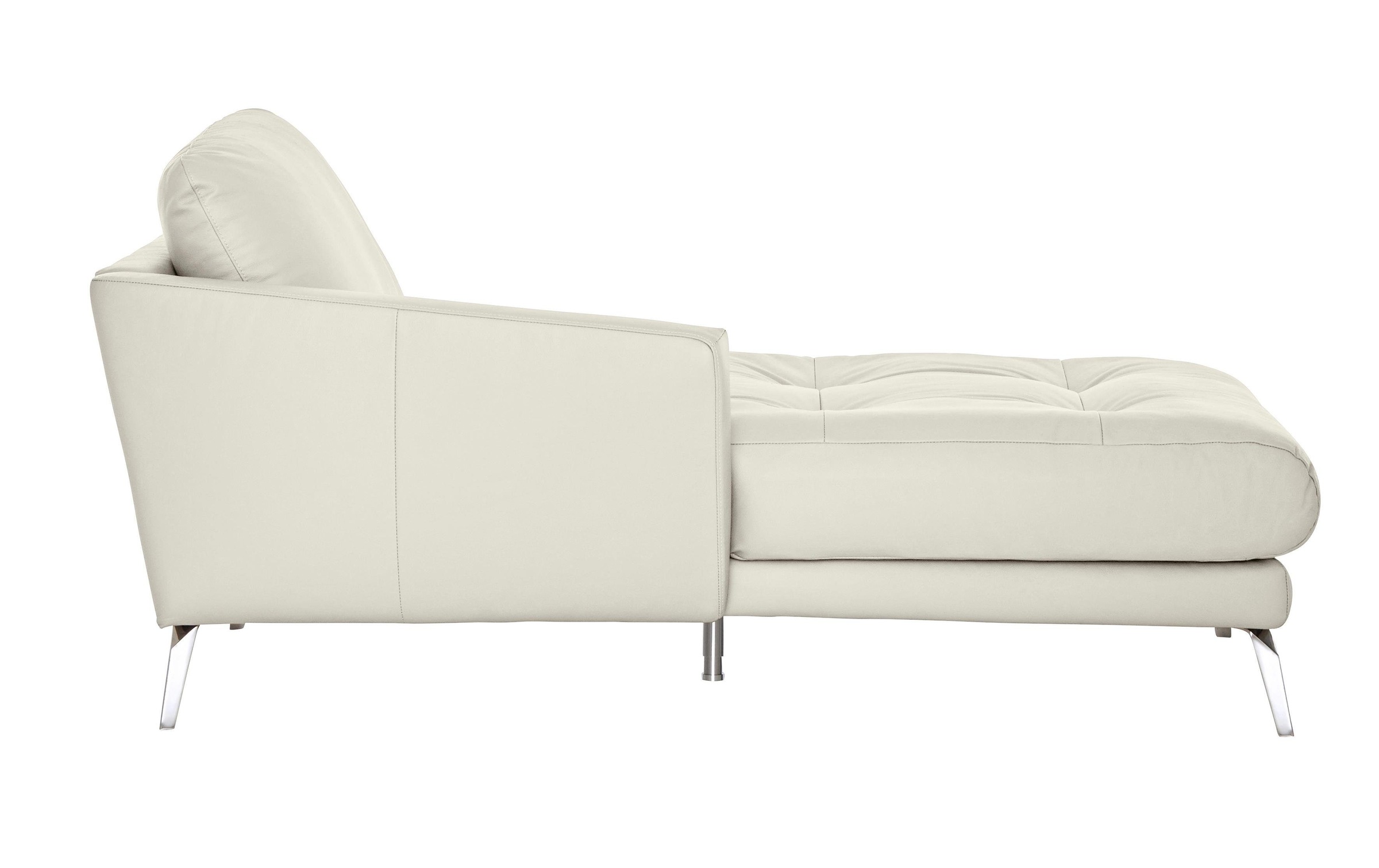 W.SCHILLIG Chaiselongue »softy«, mit dekorativer Heftung im Sitz, Füße Chrom glänzend