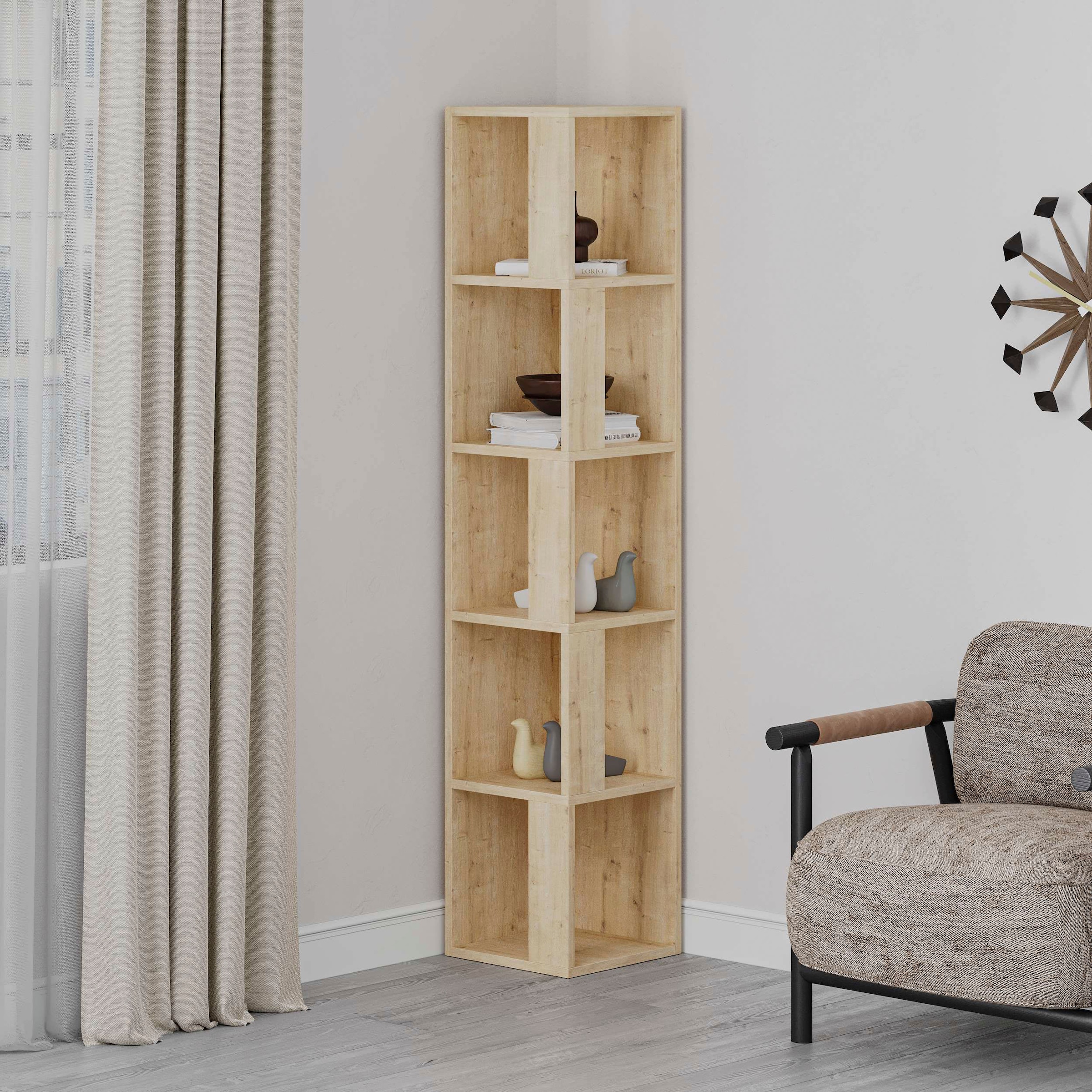 Decortie Bücherregal »Piano Bücherregal«, (Packung), Leichte Montage, Lagerung, Platzsparend