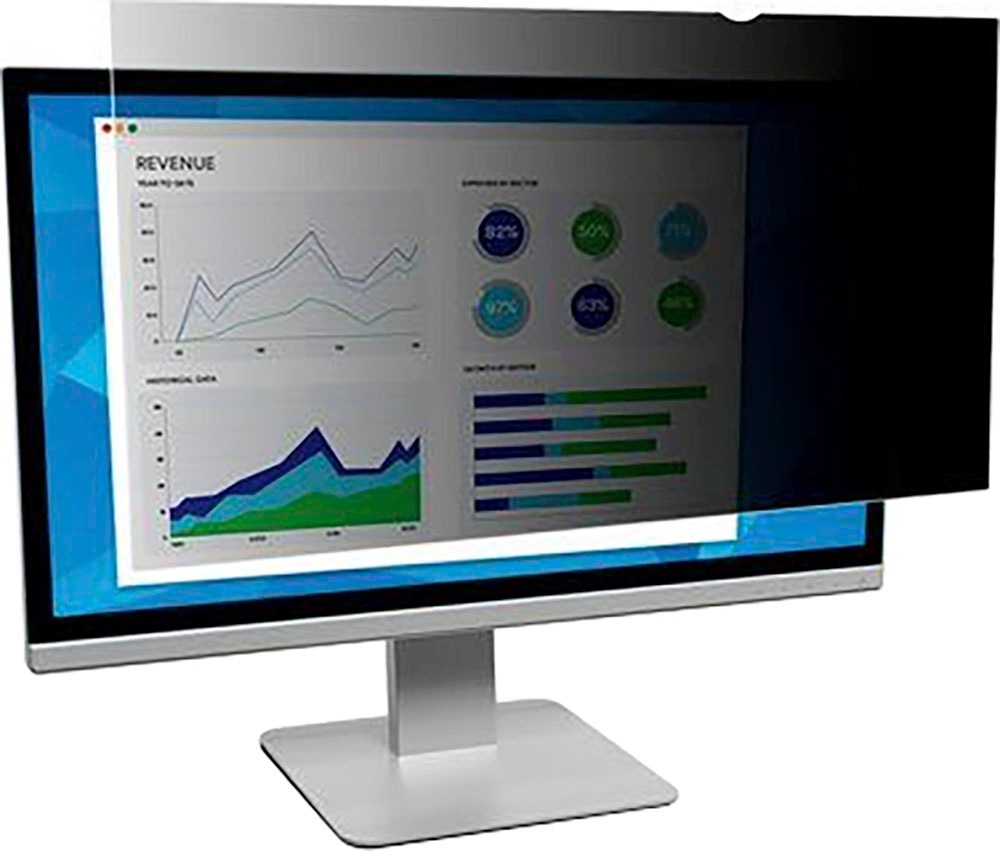 3M Schutzfolie "Blickschutzfilter für 21.5in Monitor, 16:9, PF215W9B", B:47,7cm H:26,8cm, schwarz, Schutzfolien