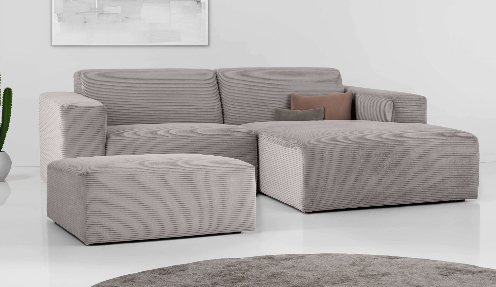 INOSIGN Ecksofa "Koa,228cm, L-Form, Modulsofa, Webstoff, Cord, Struktur", D günstig online kaufen
