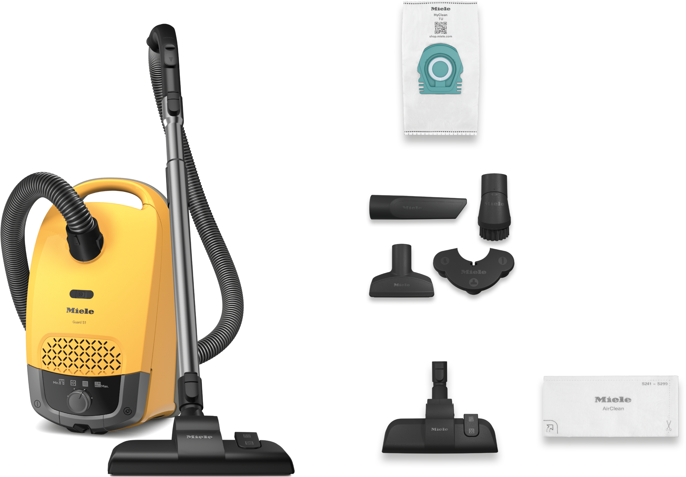 Miele Bodenstaubsauger »Guard S1, Nachfolger Classic C1 PowerLine, ComfortFit«, 890 W, mit Beutel, AirClean Filter, 10 m Aktionsradius, kompaktes Design