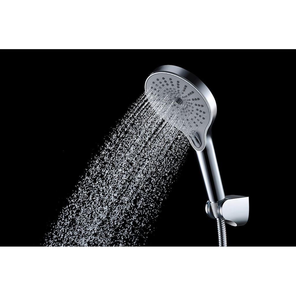 WENKO Handbrause »Ultimate Shower«, (1 tlg.), Chrom/Weiß, Ø 13 cm