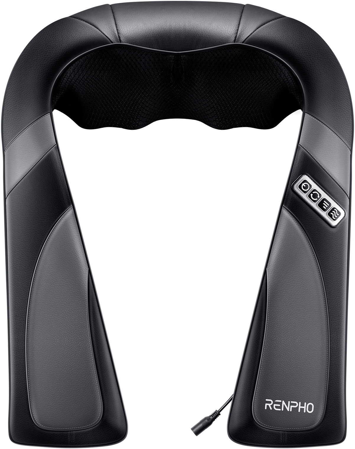 RENPHO Nacken-Massagegerät "Shiatsu Nacken-& Schultermassagegerät U-Neck Go SNM067", schwarz, Kunstleder, B:20cm H:46cm T:17cm, Massagegeräte,