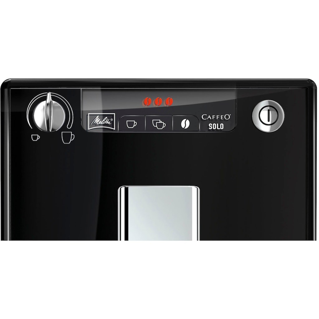 Melitta Kaffeevollautomat »Solo® E950-201, schwarz«, Perfekt für Café crème & Espresso, nur 20cm breit