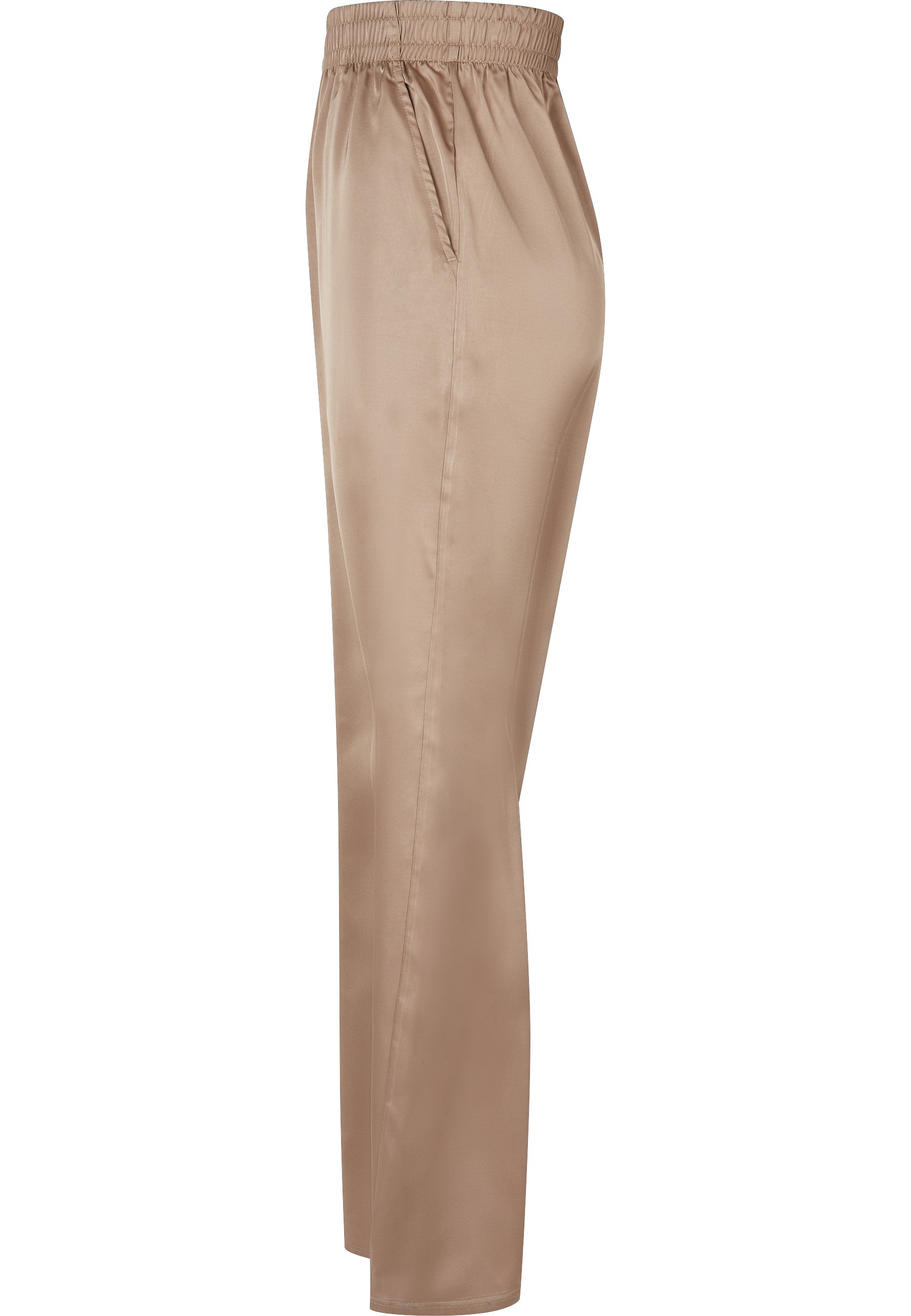 URBAN CLASSICS Stoffhose »Urban Classics Damen Ladies Satin Wide Leg Pants«