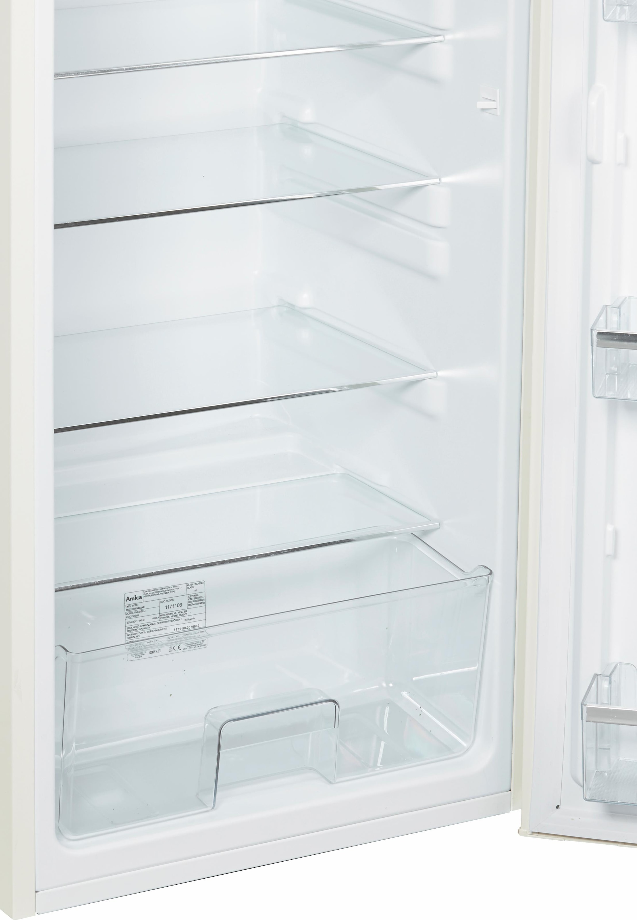 Amica Kühl-/Gefrierkombination »KGC 15635 B« 144 cm hoch 55 cm breit