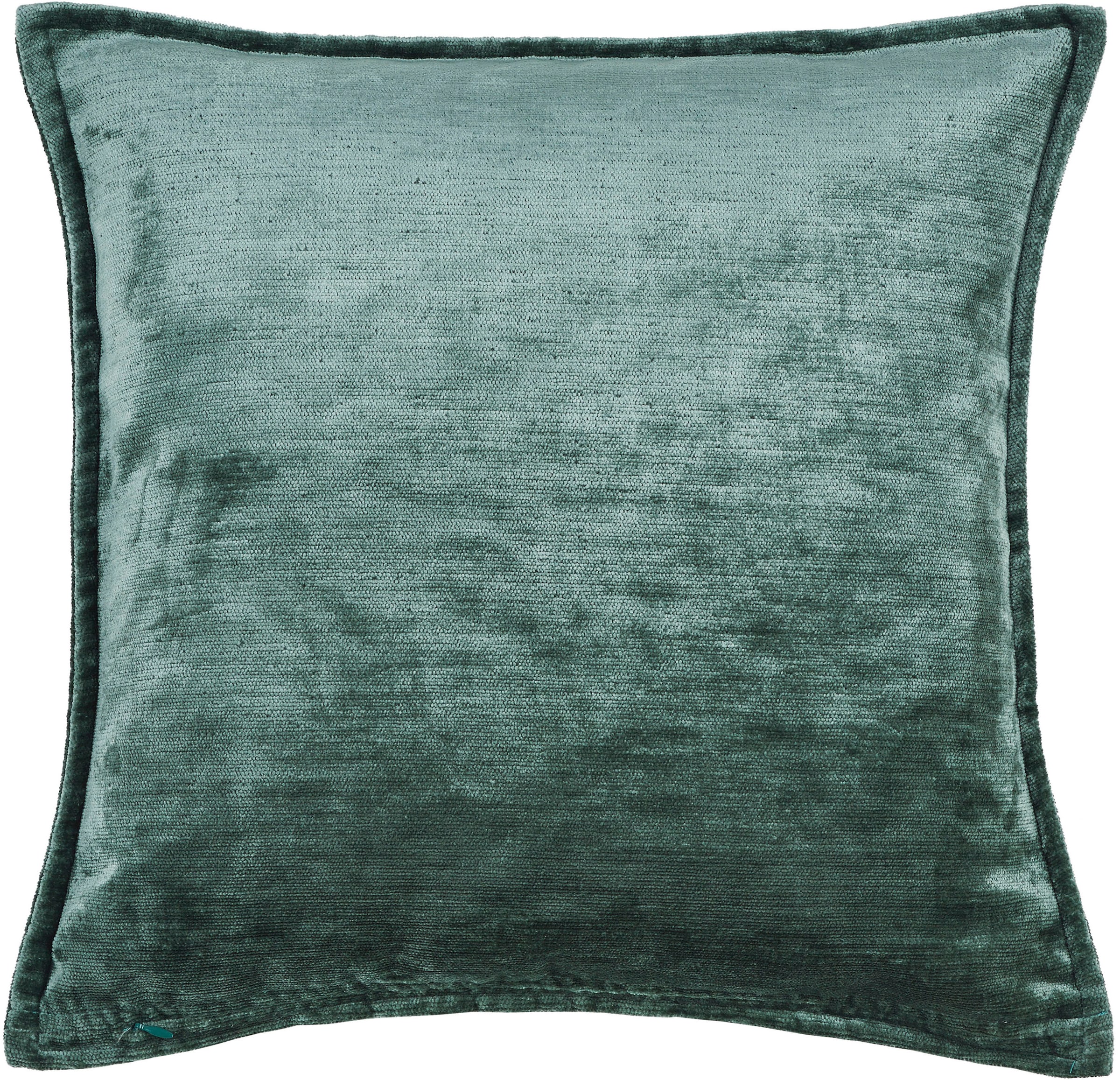 Kissenbezug DONE., B:45cm H:1cm L:45cm, grün, Polyester, Polyester, Kissenbezüge, "Fame", Hohe Lichtreflektion