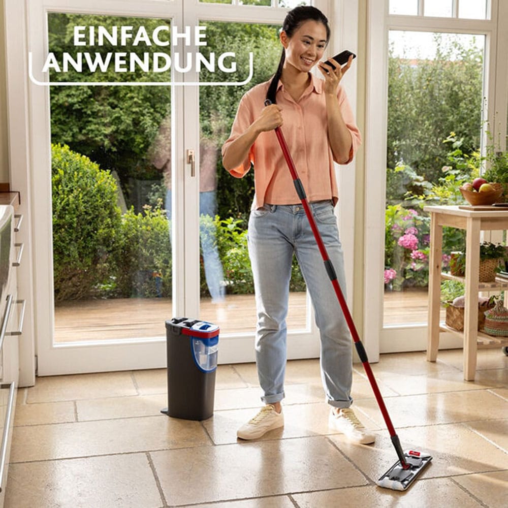 Vileda Bodenwischer-Set »Vileda H2PrO Flat Mop System«, (Set, 3 St.), 100%-ige Trennung von sauberem und schmutzigem Wasser