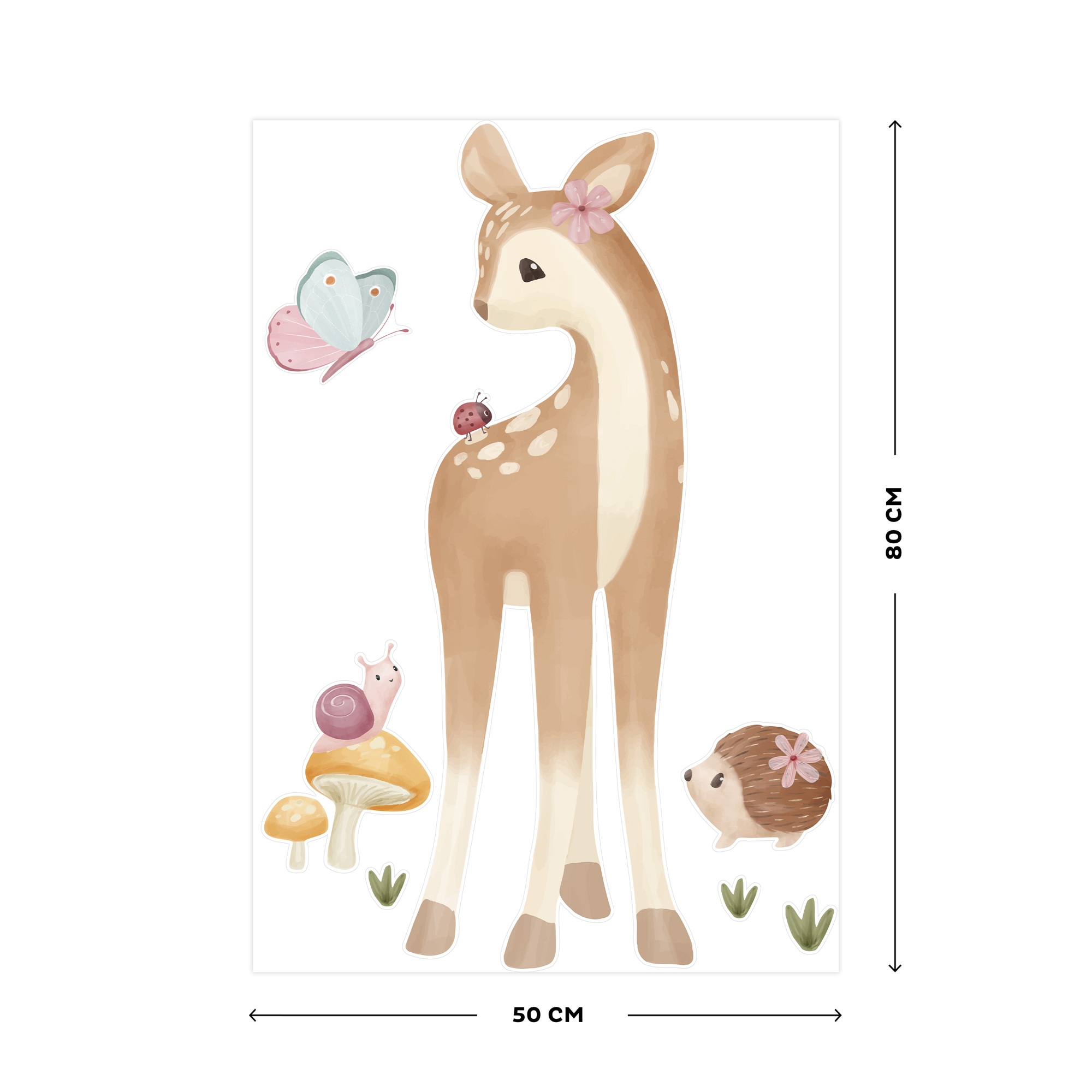 LITTLE DUTCH Wandtattoo »Wandsticker Set Fairy Garden (55x80cm)«, (1 St.)