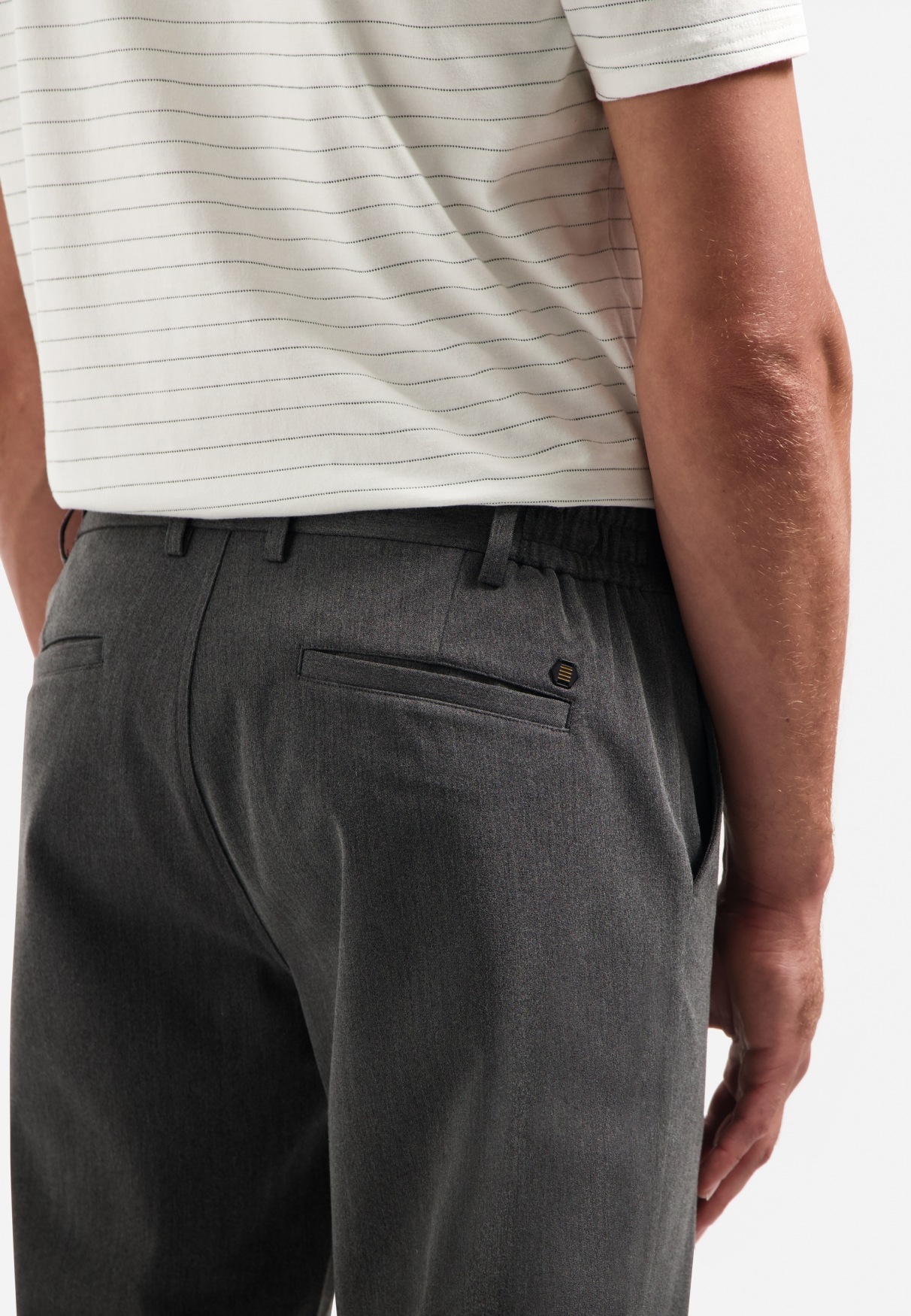 NO EXCESS Chinohose »No Excess Melierte Stretch-Chinohose Pants Chino Stretch Melange«