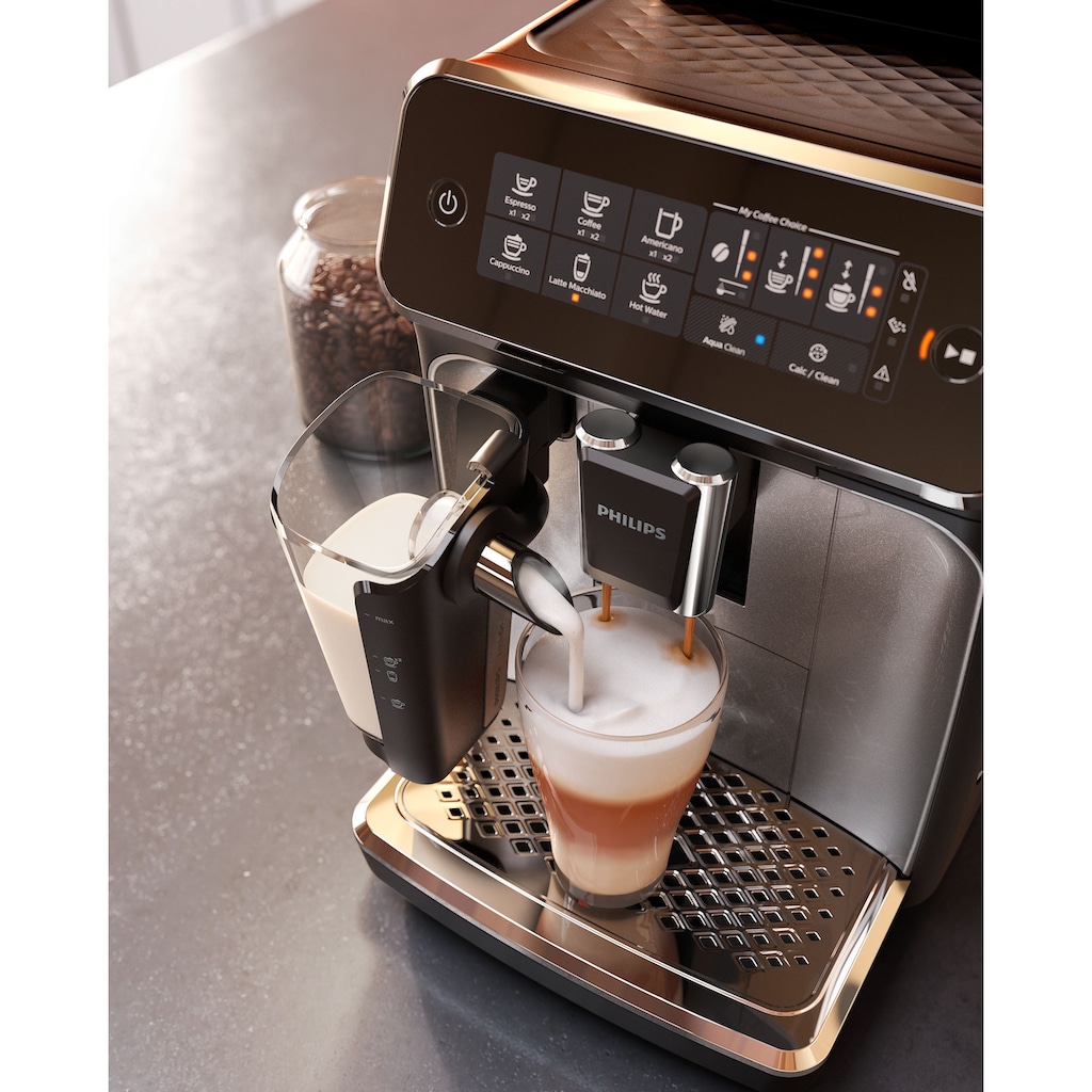 Philips Kaffeevollautomat »3200 Serie EP3246/70 LatteGo, silber«, schwarz