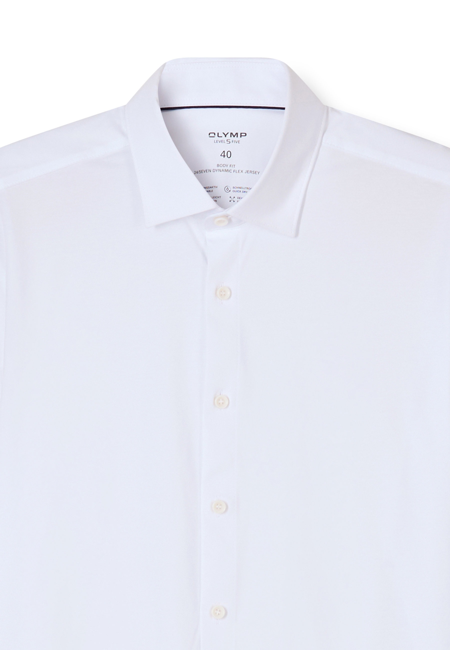 OLYMP Businesshemd »OLYMP Level Five 24/Seven, body fit, New York Kent mit extra langem Arm«