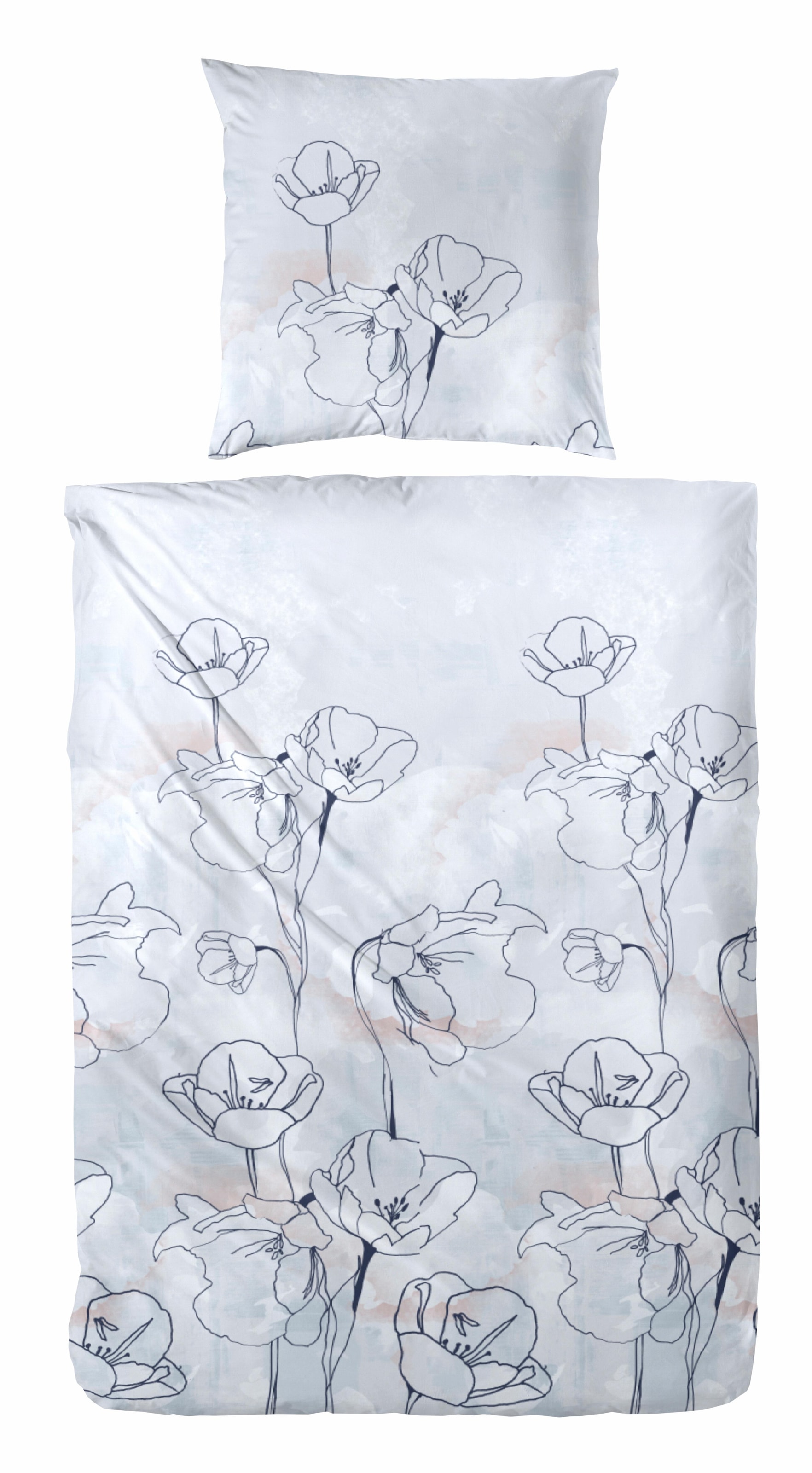 Primera Bettwäsche "Dafne" 2 Stk. tlg. mit filigranen Blumen günstig online kaufen