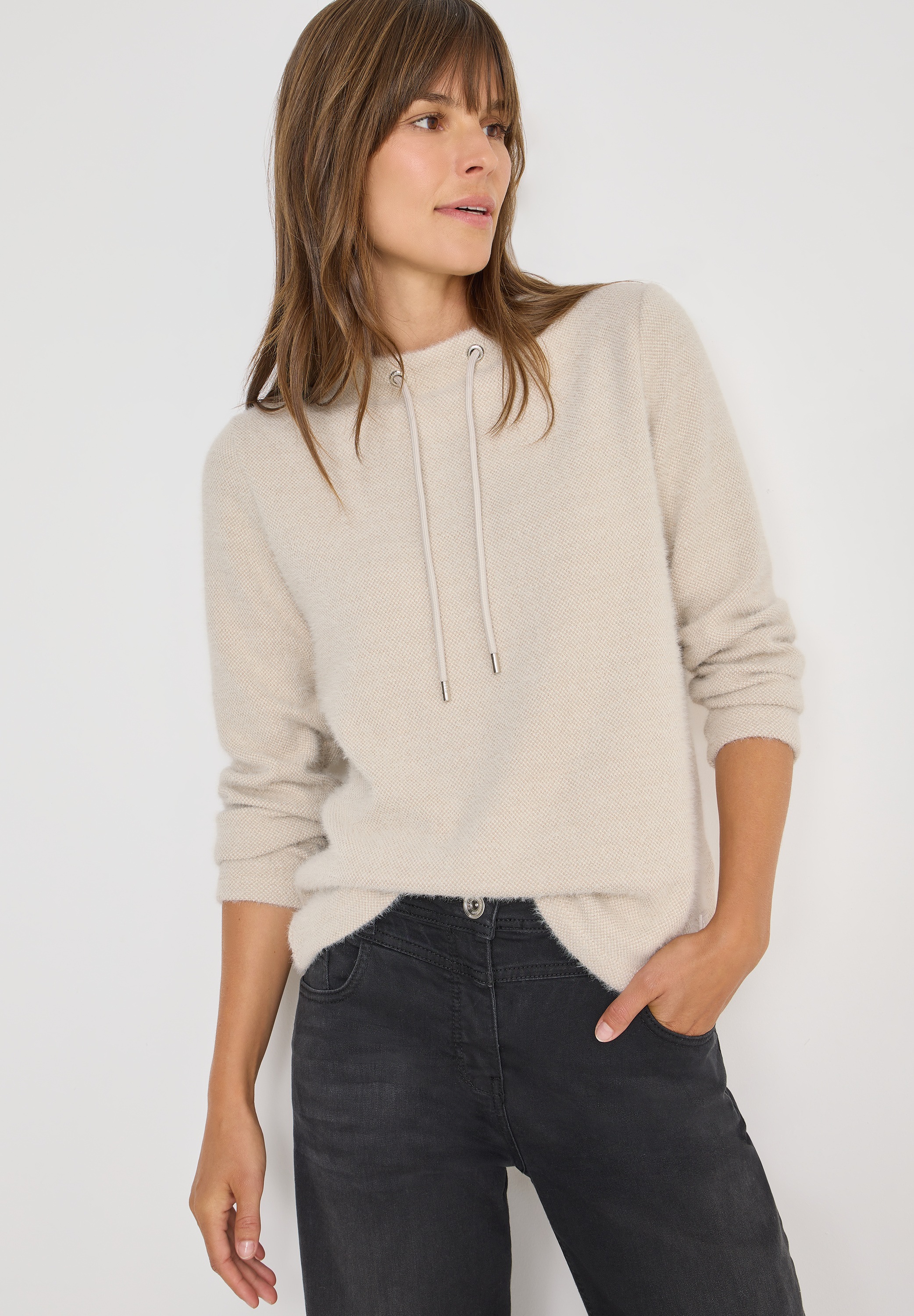 Cecil Langarmshirt mit Federgarn