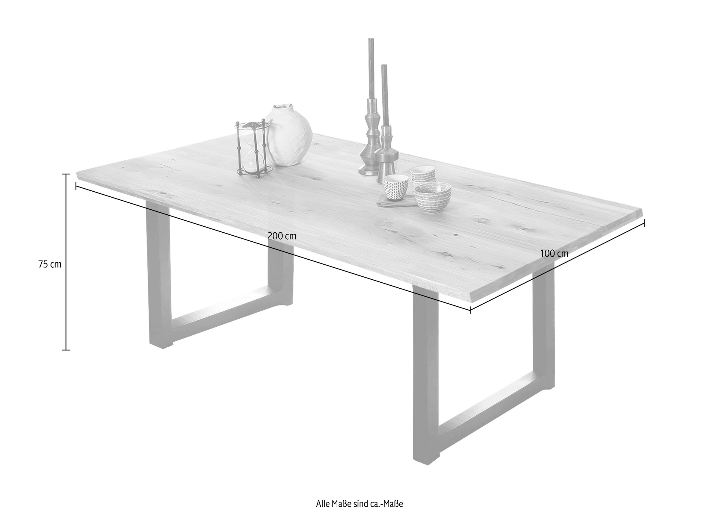 SIT Esstisch, Kufengestell im industriellen Antiklook