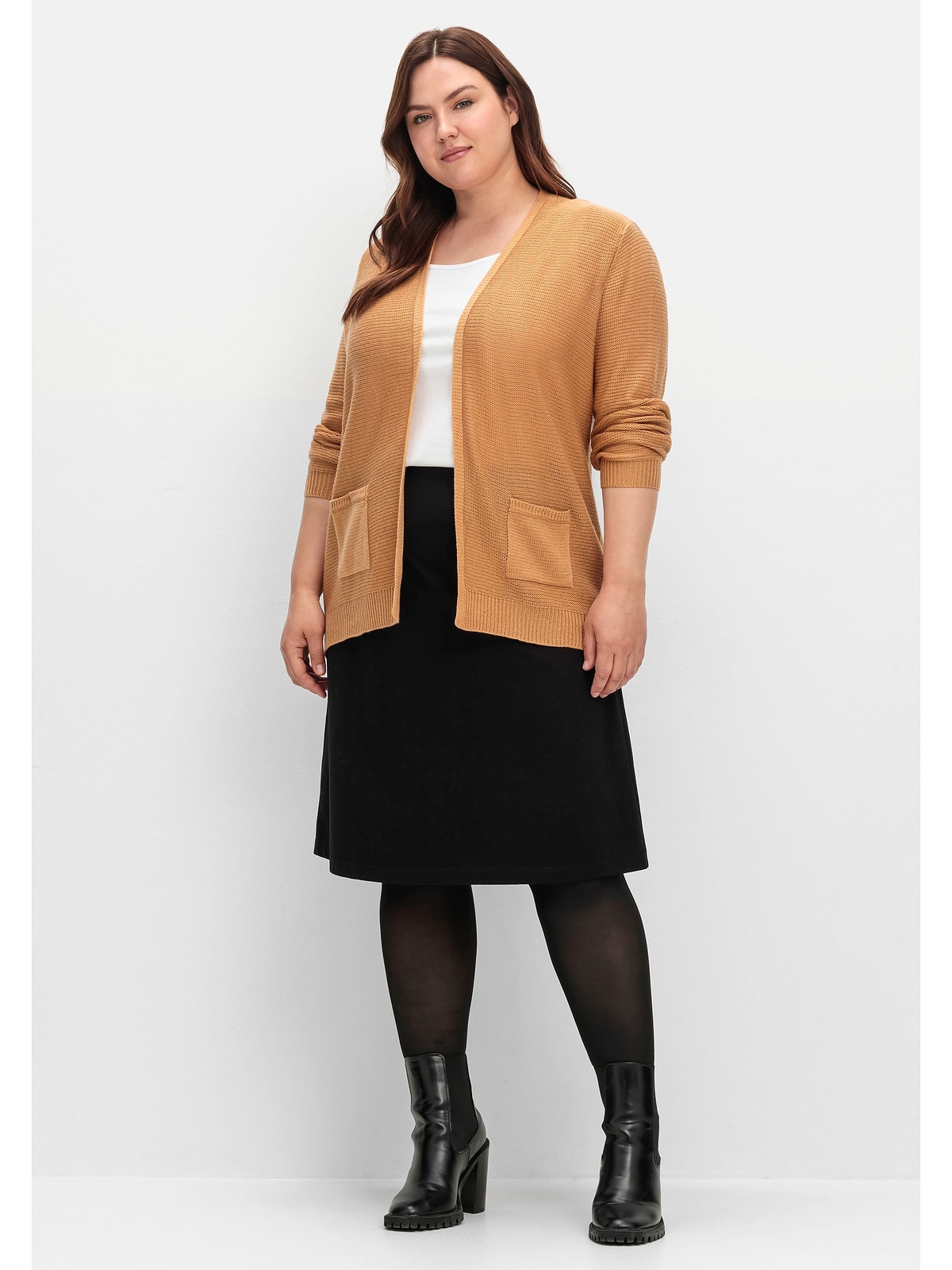 Sheego Strickjacke »Große Größen«, im Linksstrickmuster
