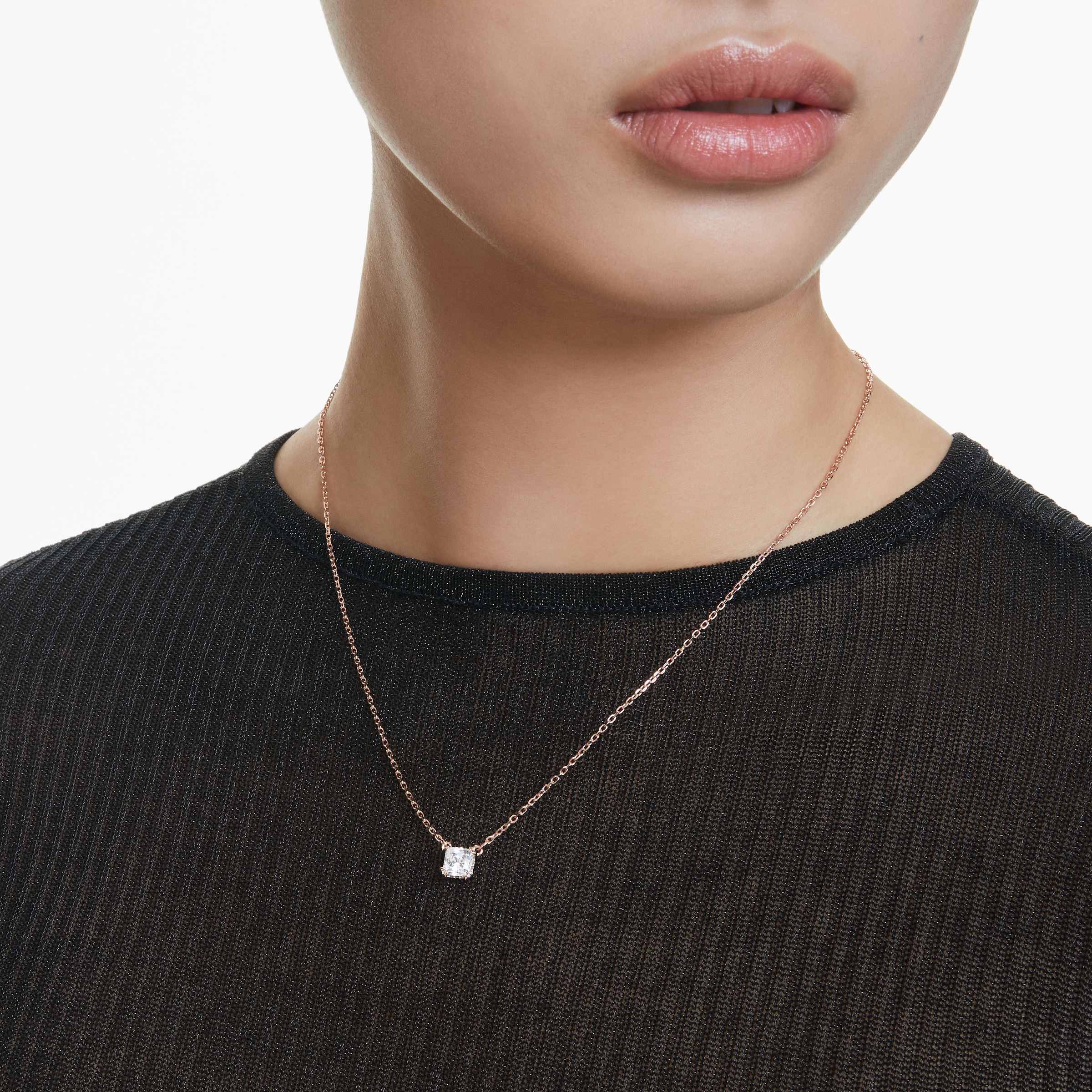 Swarovski Kette mit Anhänger »Stilla Square Attract, 5701903, 5701904«, mit Swarovski® Zirkonia (synth.)