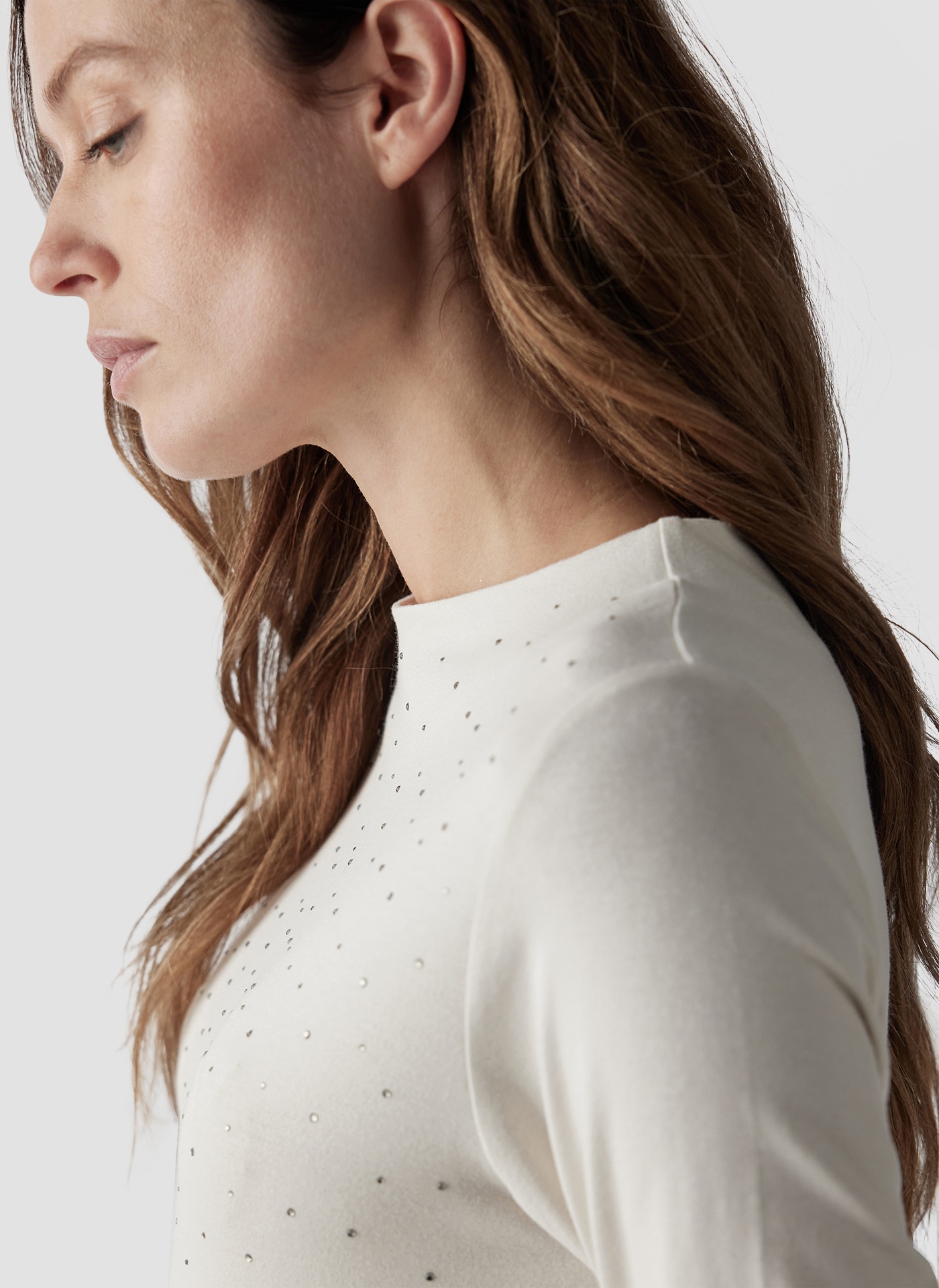 LeComte Print-Shirt »LeComte Elegantes Langarmshirt mit Glitzerakzenten«
