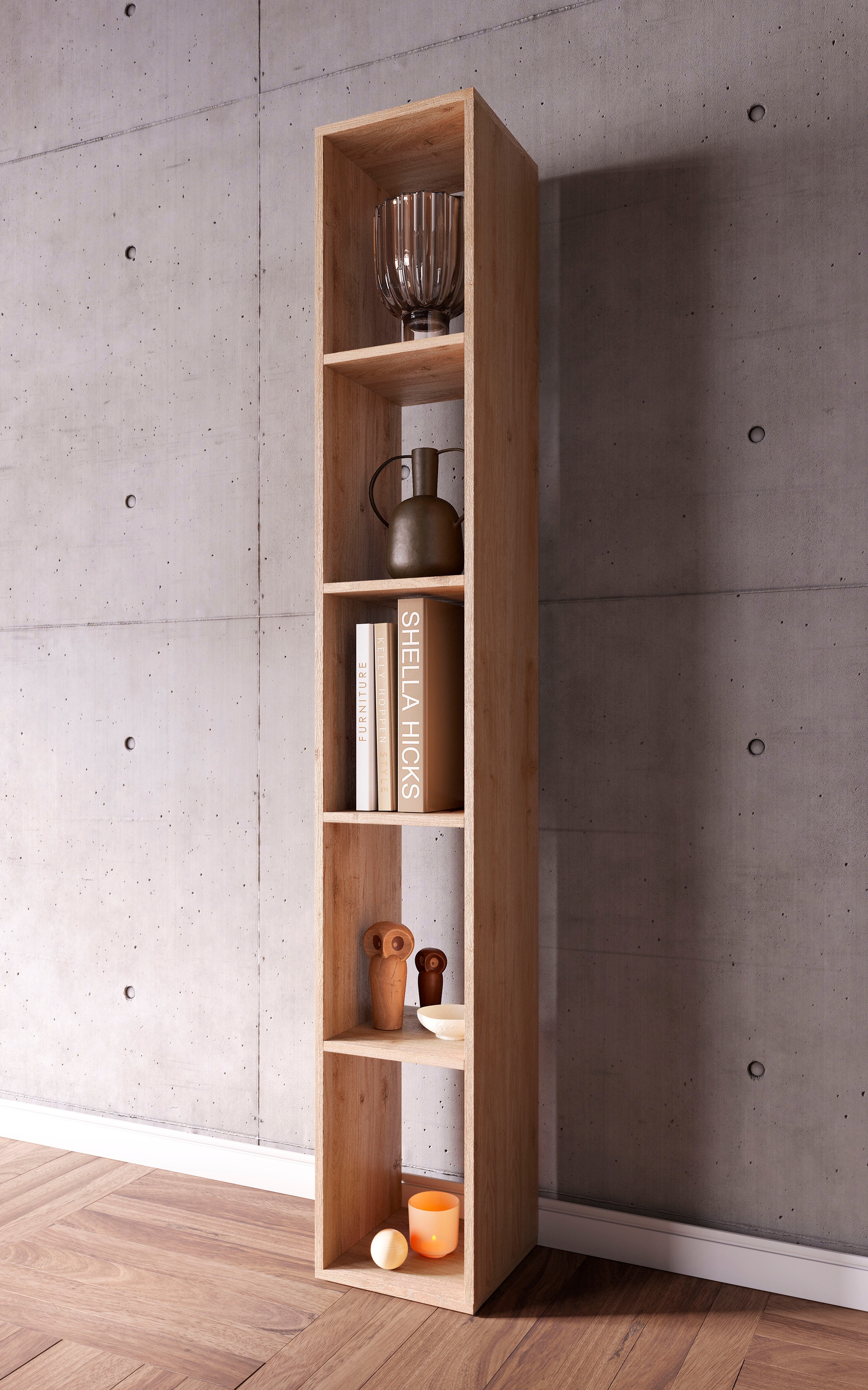 Home affaire Standregal "Infinity Höhe 186 cm, Breite 28 cm, Bücherregal," günstig online kaufen