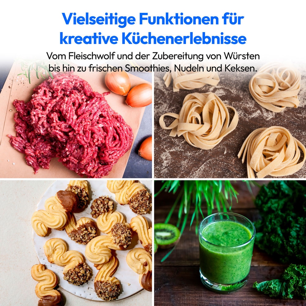 Medion® Küchenmaschine »MD 18442 8 Geschwindigkeitsstufen, schwarz«, schwarz